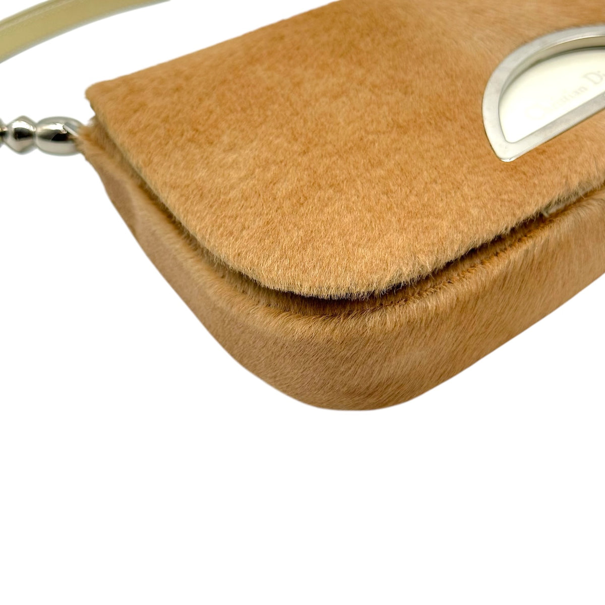 Christian Dior Tan Ponyhair Ivory Leather Shoulder Bag