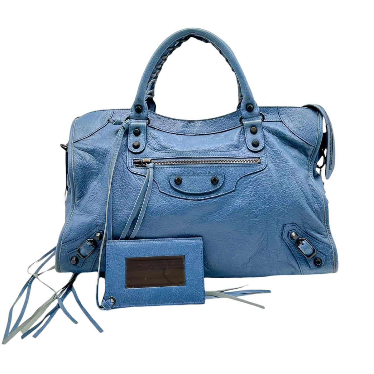 Balenciaga Blue Leather 2-Way City Bag