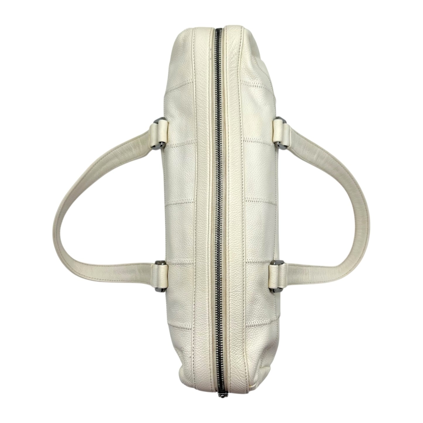 Chanel White Caviar Leather LAX East-West Shoulder Bag 2005-06