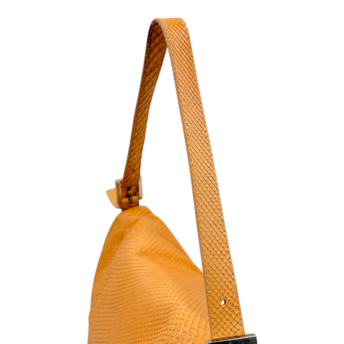 Fendi Salmon Pink Python & Marble Stone Mama Baguette Bag