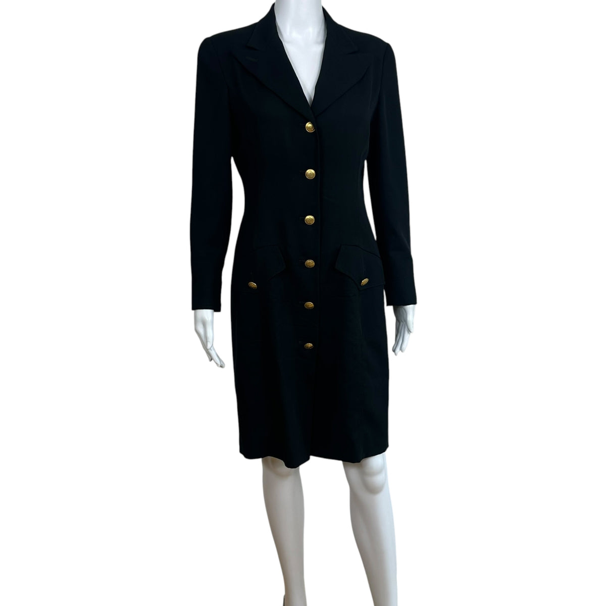 Gucci by Tom Ford F/W 1994 Black Wool Longline Blazer Jacket