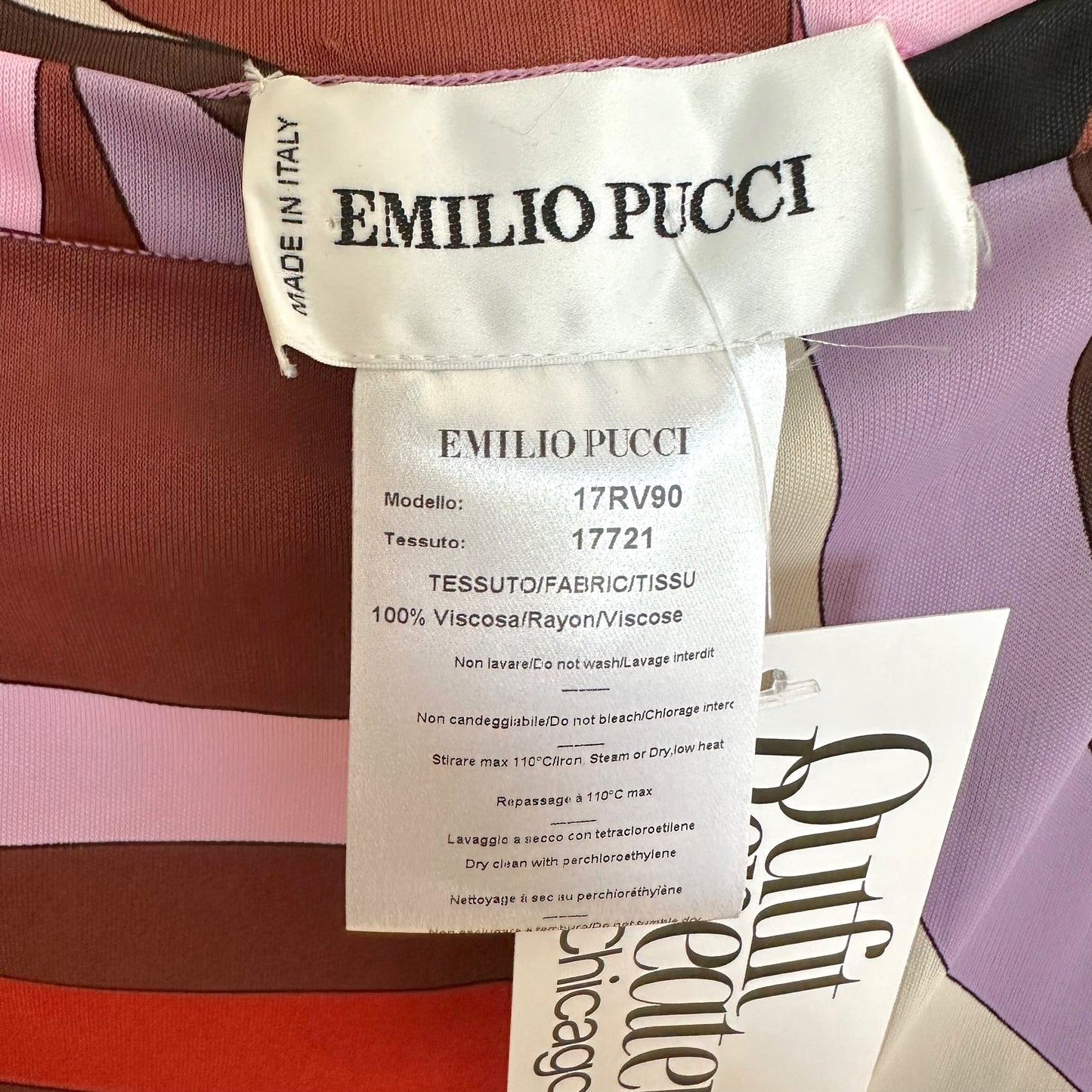 Emilio Pucci Silk Knit Midi Skirt Burgundy Lavender Print