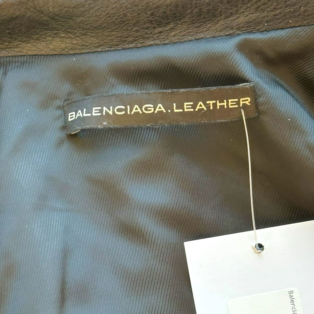 Balenciaga Black Leather Moto Jacket Zip-Up XS