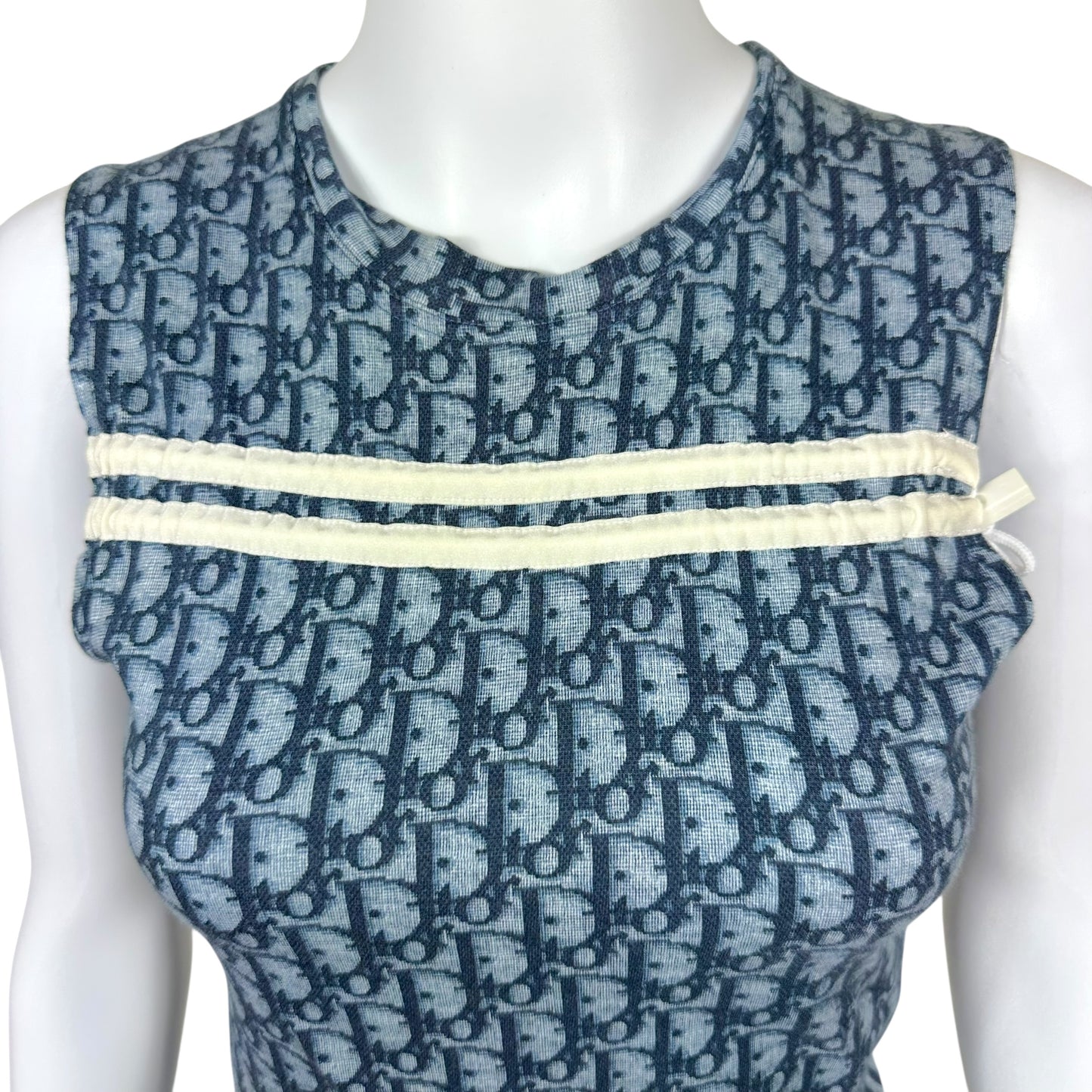 Christian Dior S/S 2002 Blue Monogram Trotter Tank Top - Outfit Repeater