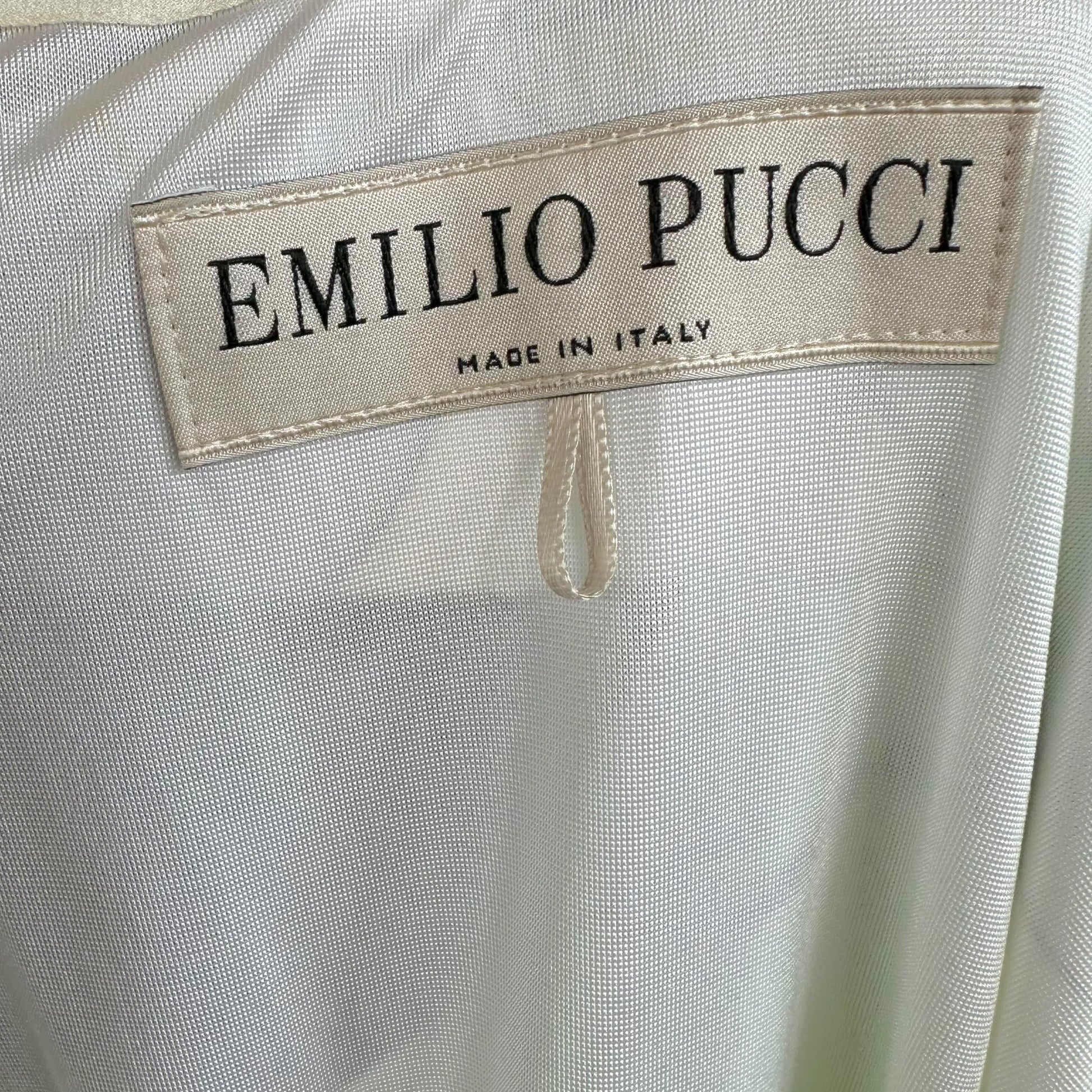 Emilio Pucci Mini Dress Blue Green Printed Sleeveless