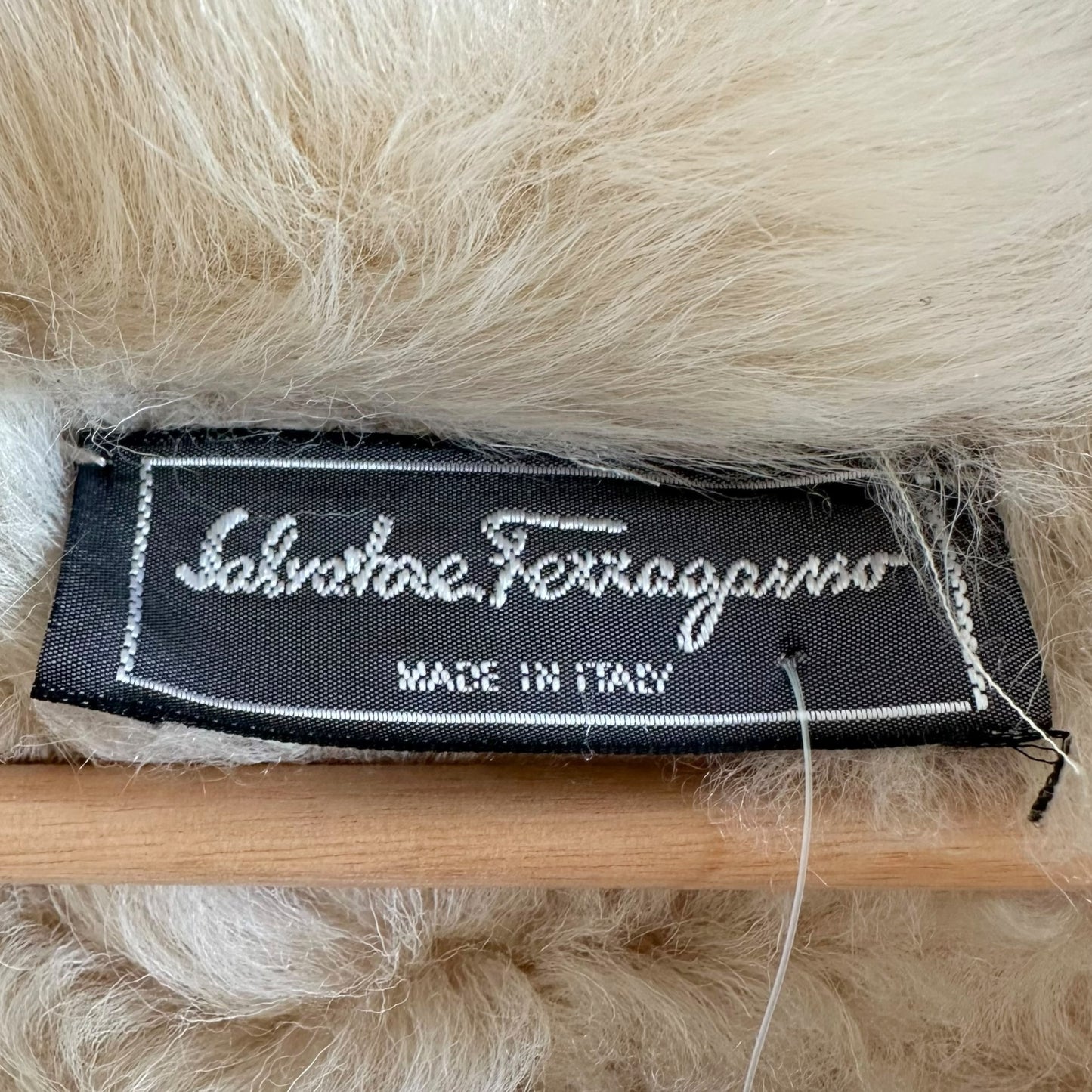 Salvatore Ferragamo Beige Shearling Fur Jacket