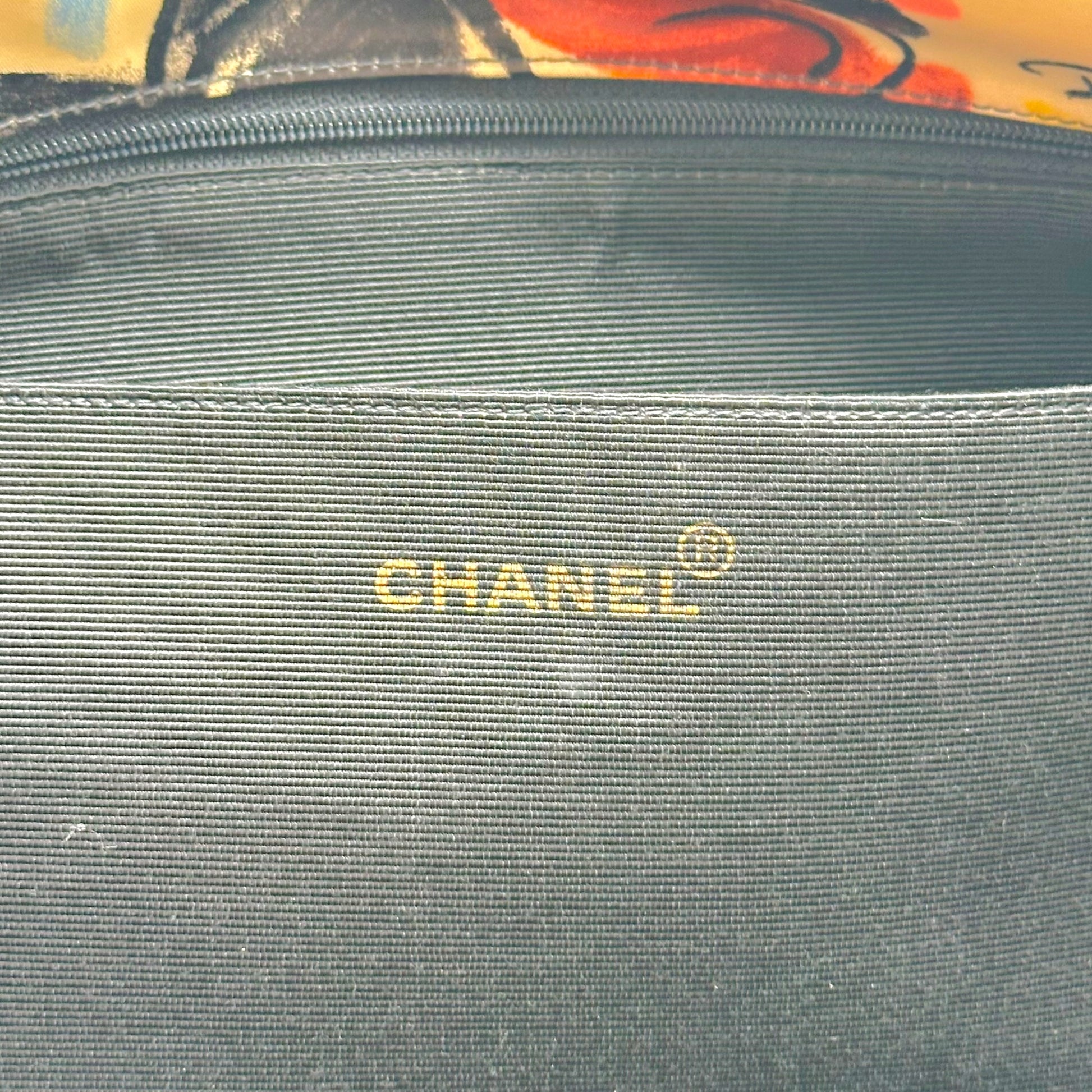 Chanel Multicolor Coated Canvas Tote Bag with CC Logo