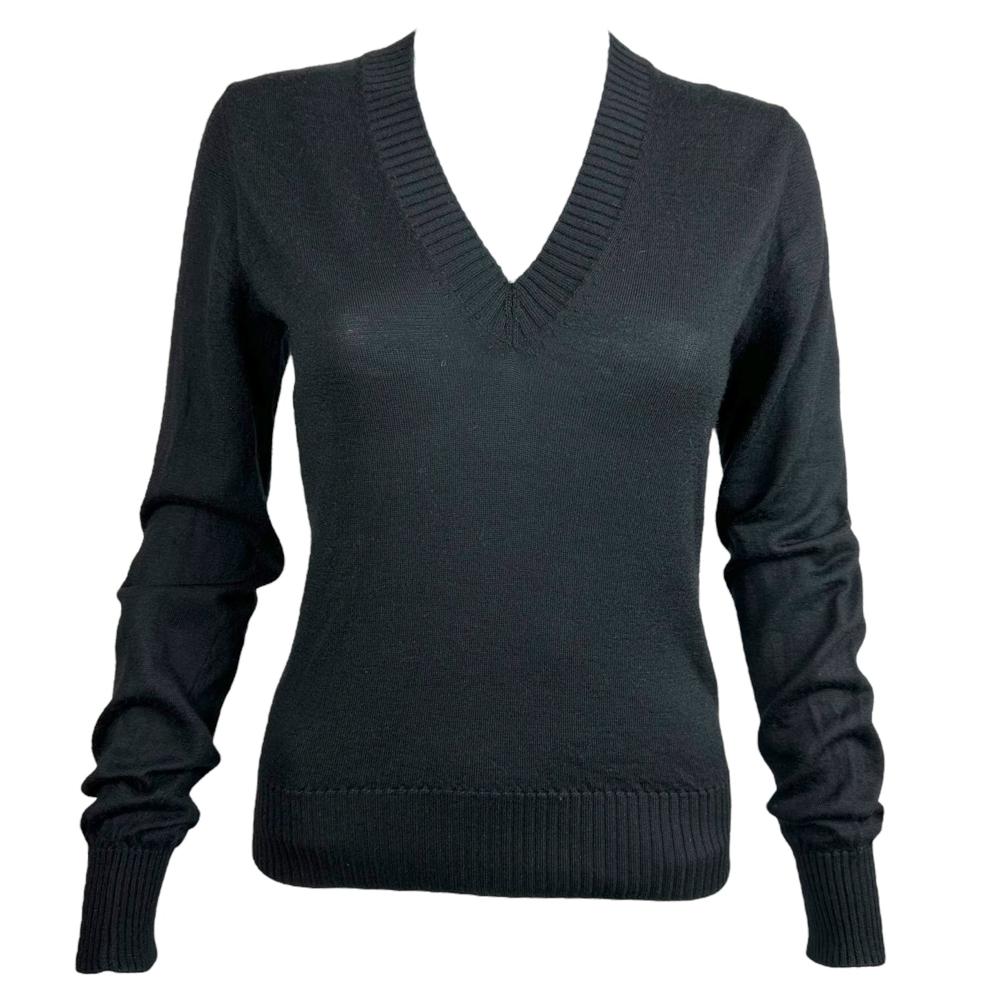 Dolce & Gabbana Black Cashmere V-Neck Sweater