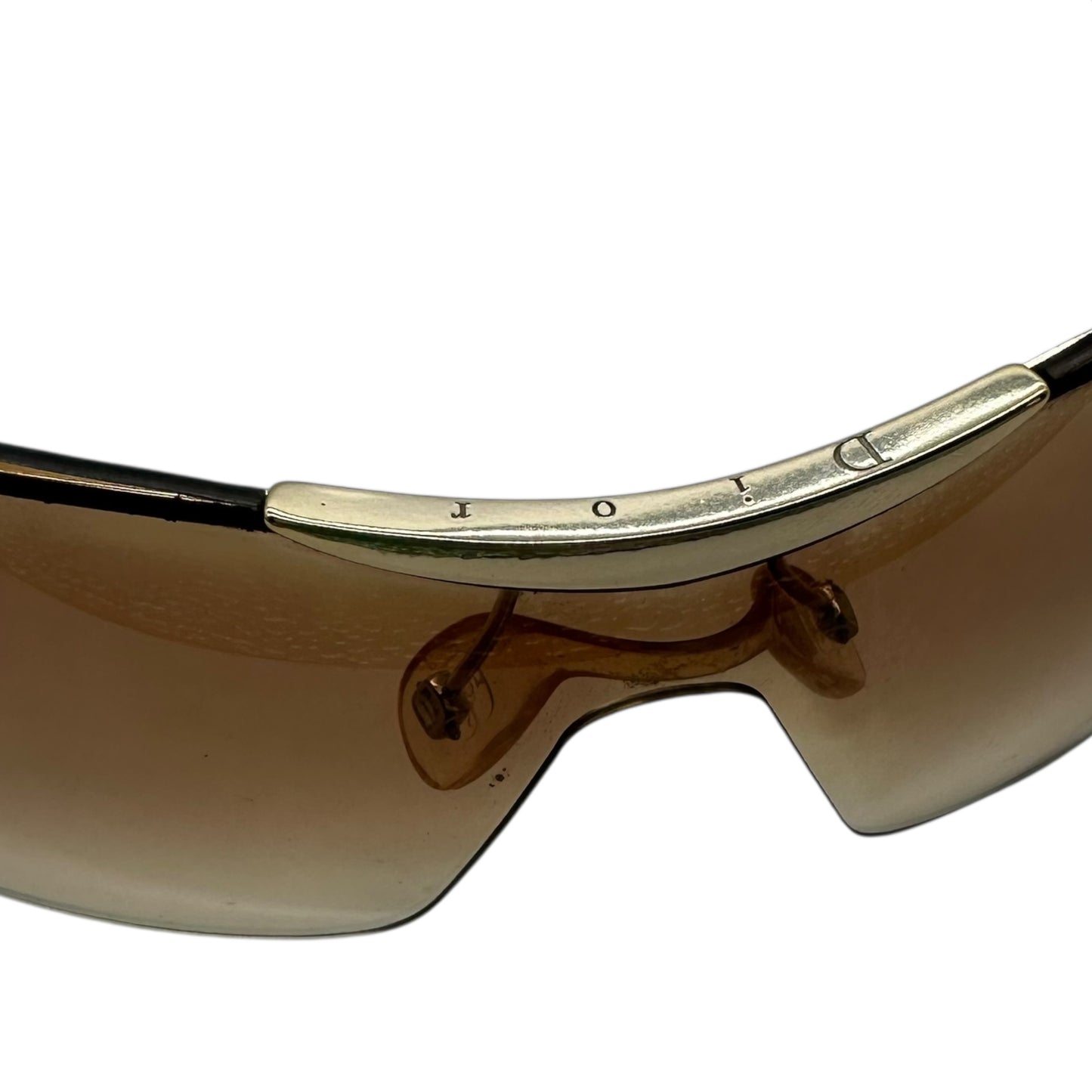 Christian Dior Brown Airspeed Rimless Shield Sunglasses - Outfit Repeater