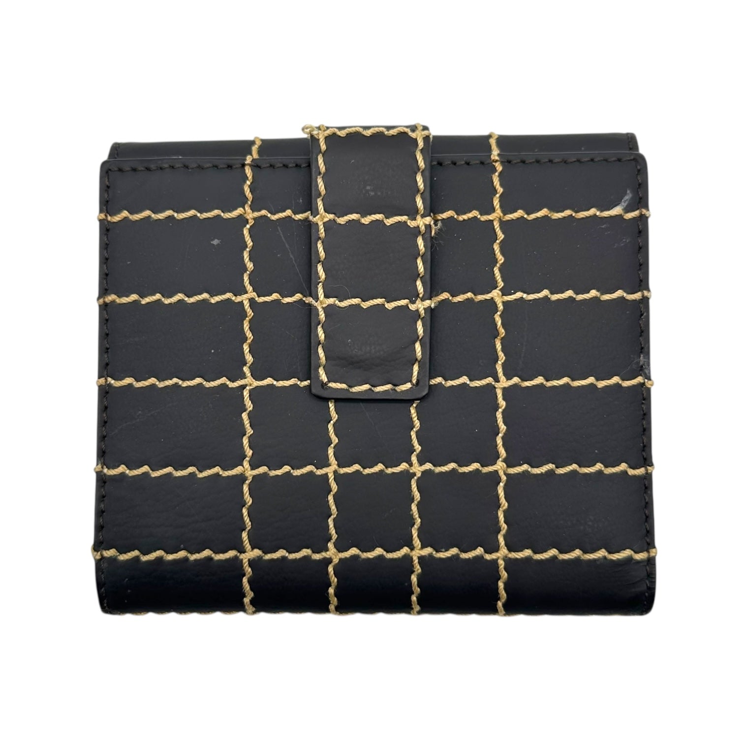 Chanel Wild Stitch Black & Ivory Bi-fold Wallet - Outfit Repeater