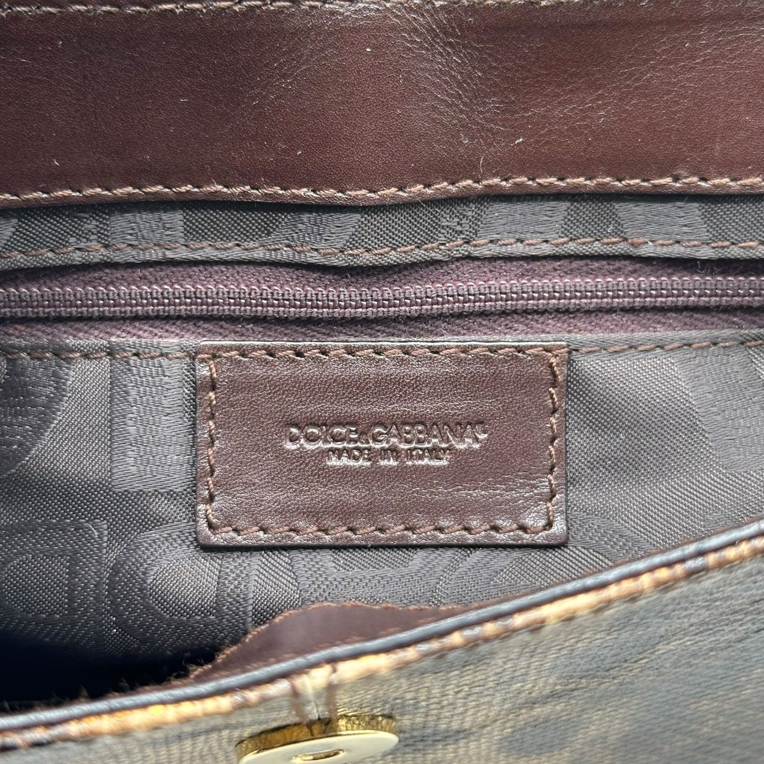 Dolce & Gabbana Brown Lizard Skin Shoulder Bag - Outfit Repeater