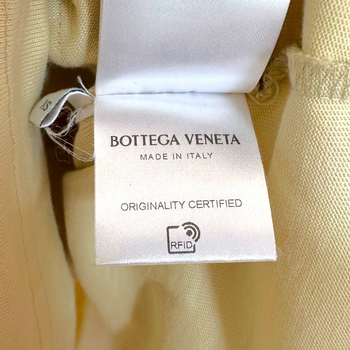 Bottega Veneta Butter Yellow / Tan Cropped T-Shirt
