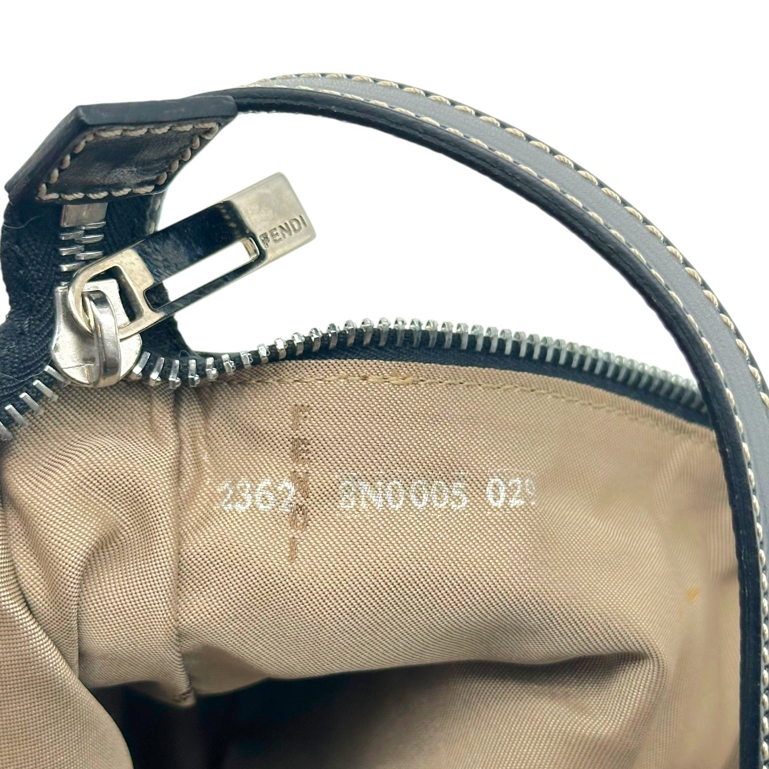Fendi Pochette Bag White Spotted Rabbit Fur
