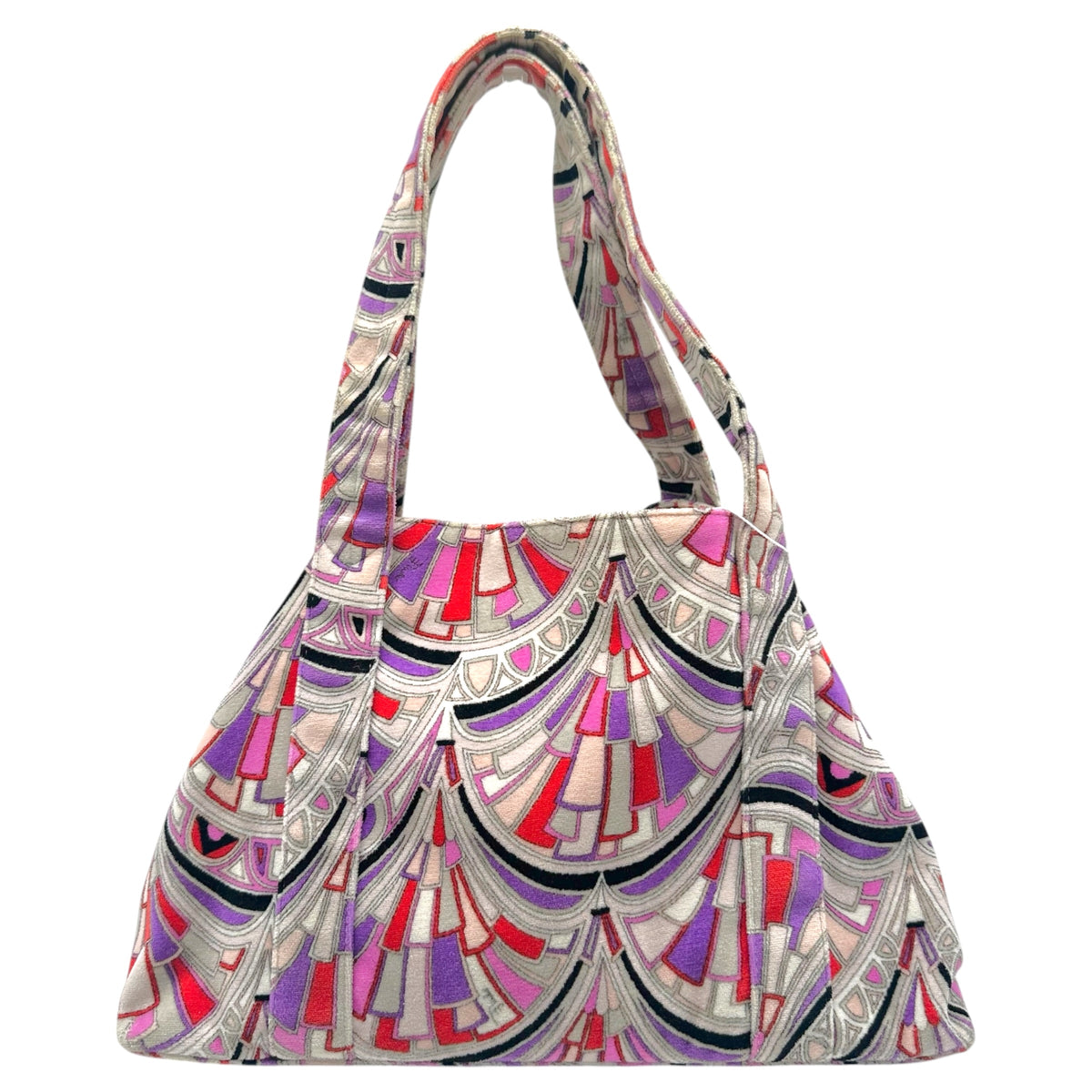 Emilio Pucci Pink & Purple Printed Loop Terry Tote Bag