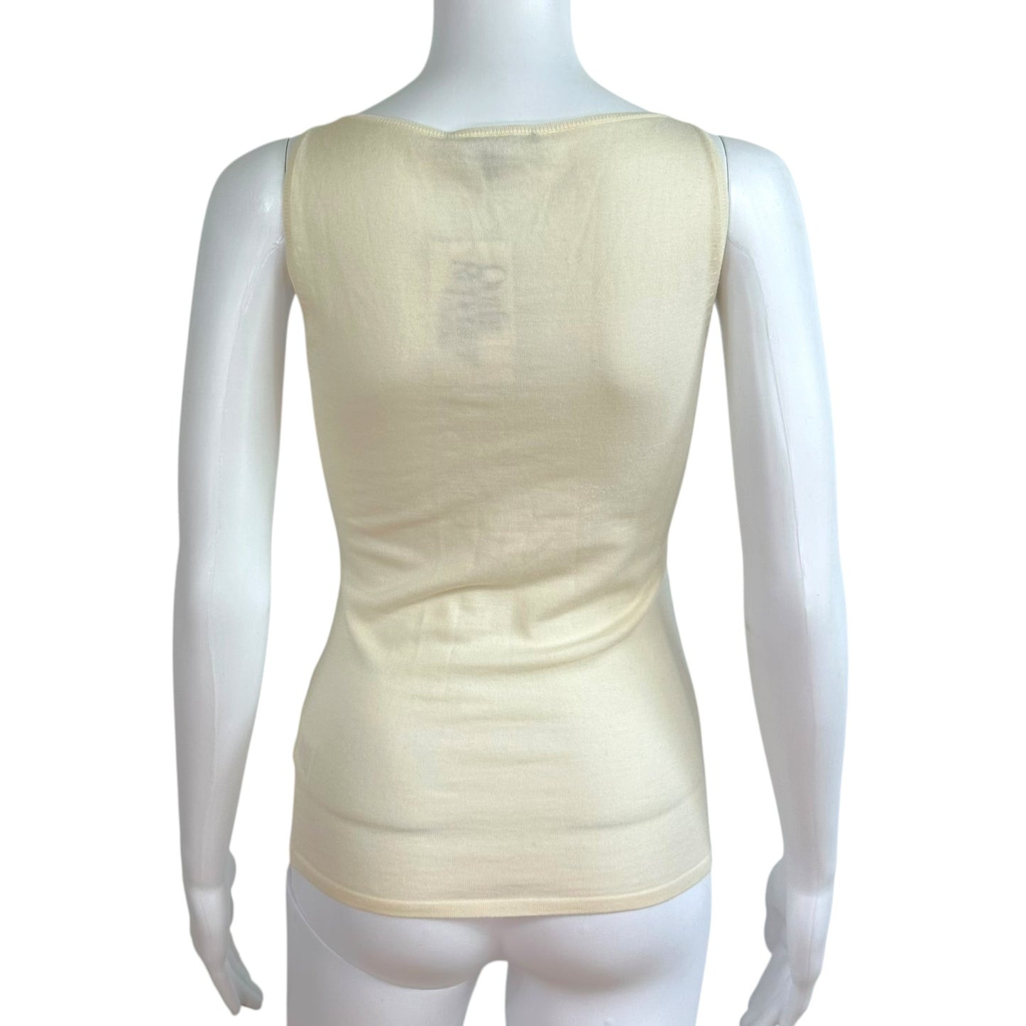 Gucci Ivory Wool Knit V-Neck Tank Top