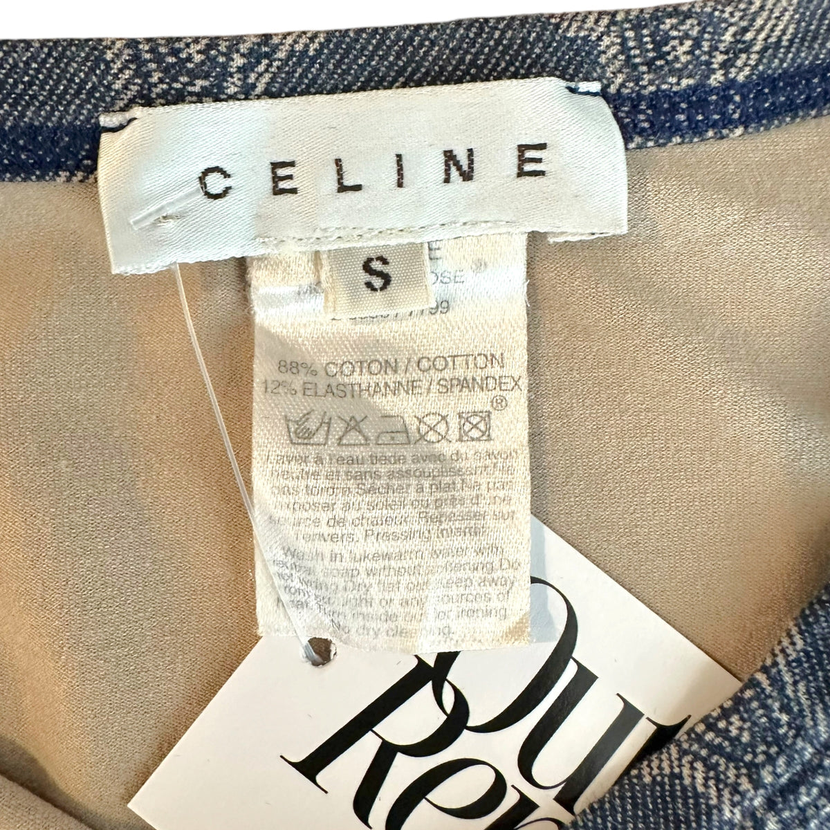 Celine Denim Monogram T-Shirt