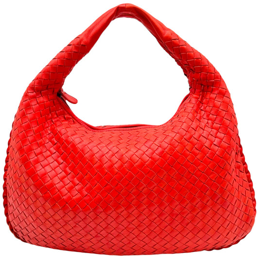 Bottega Veneta Orange Woven Leather Small Hobo Bag