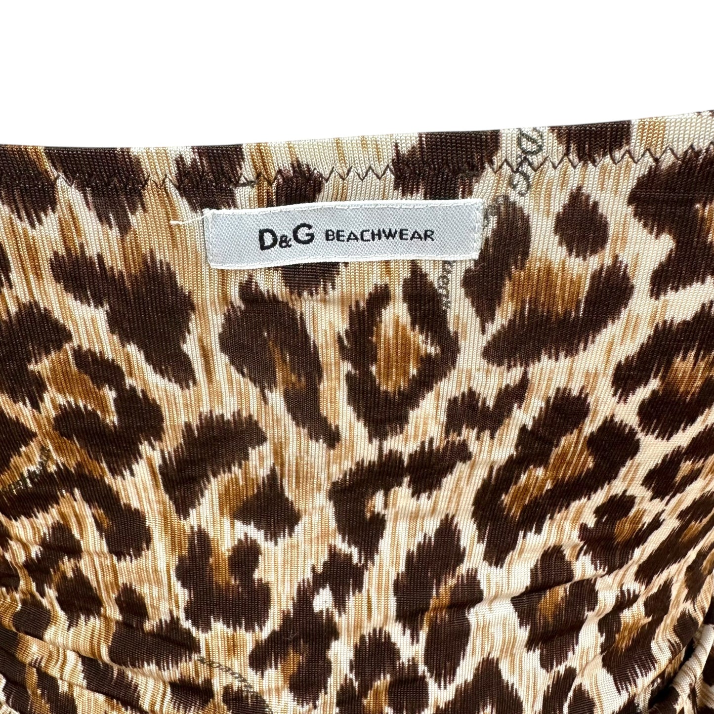 D&G Beachwear Multicolor Strap Leopard Print Halter Tank