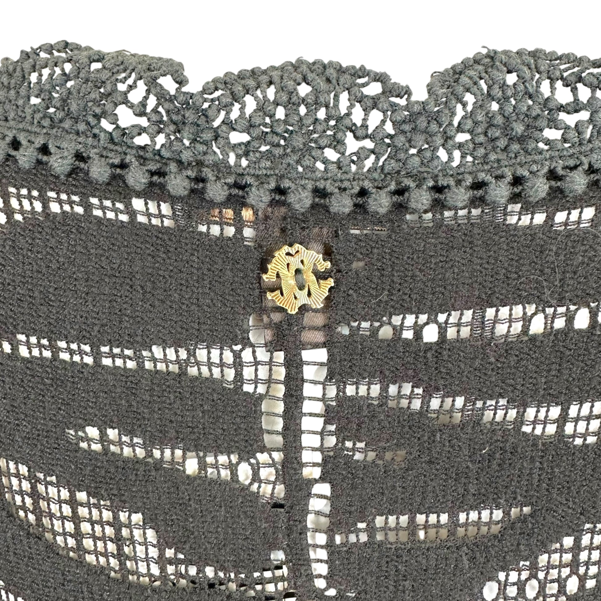 Roberto Cavalli Black Zebra Cashmere Knit Beach Cover-Up