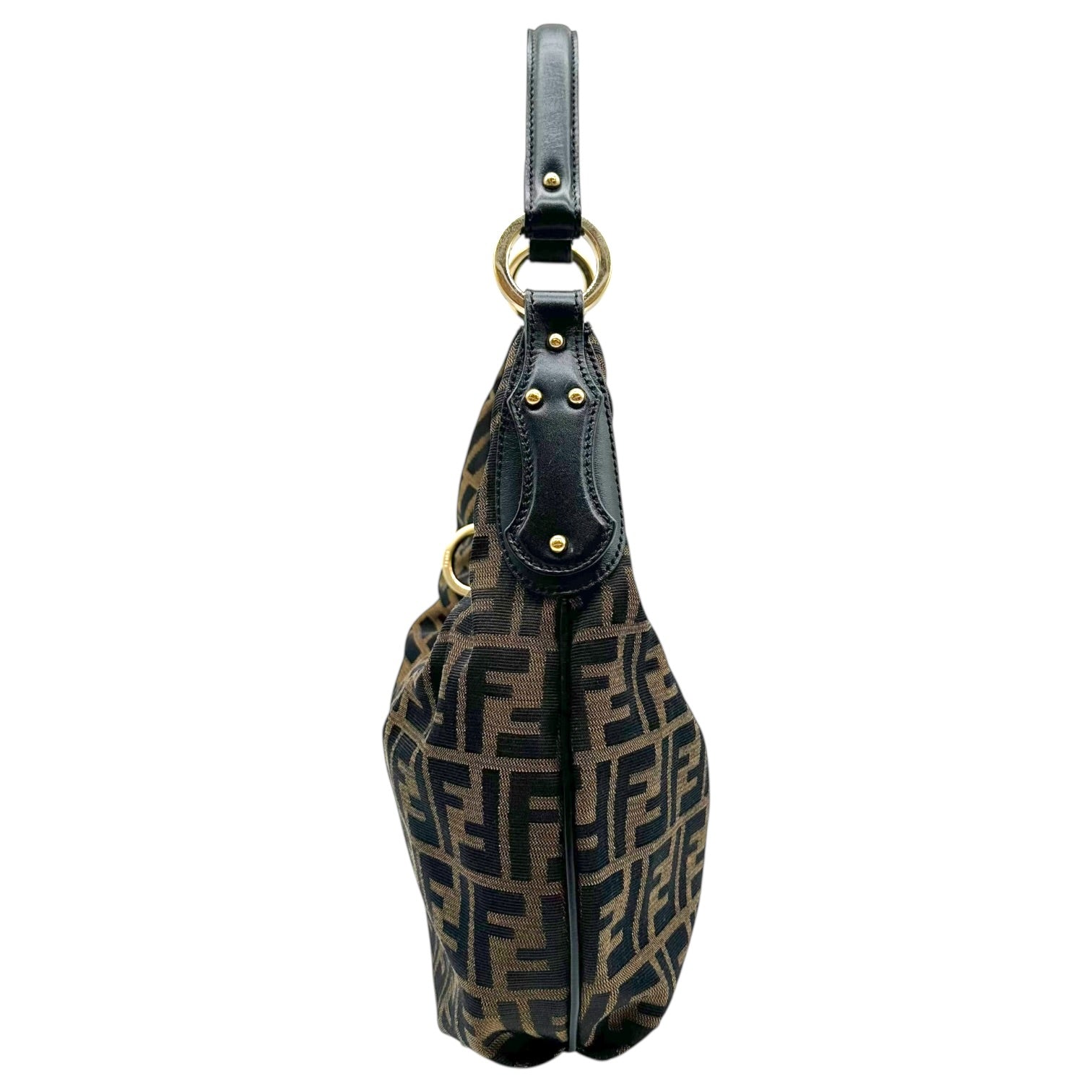 Fendi Brown Zucca Monogram Hobo Shoulder Bag