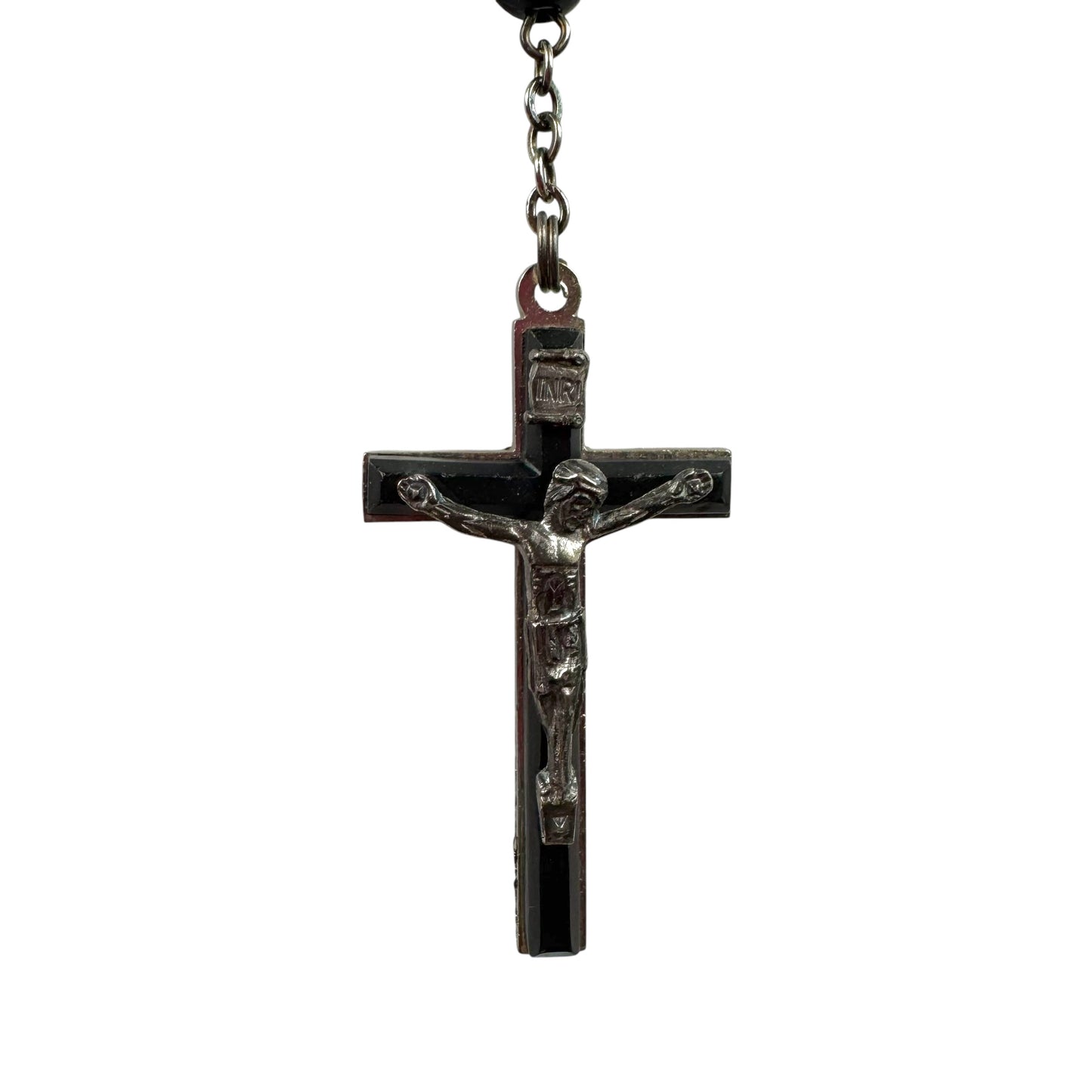 Dolce & Gabbana Black Beaded Rosary Necklace