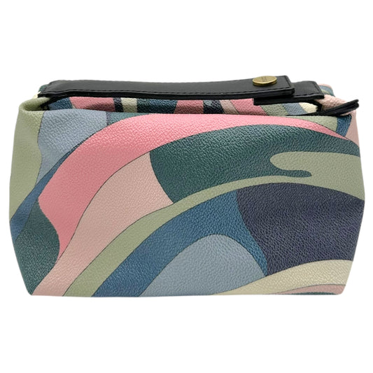 Emilio Pucci Pink & Gray Printed Coated Canvas Pochette Bag