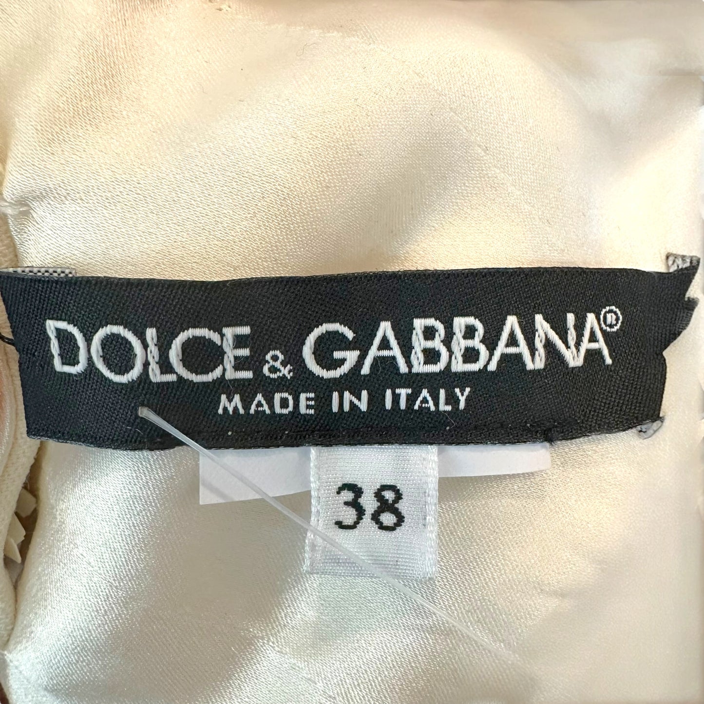 Dolce & Gabbana White & Orange Striped Sequin Bra Top - Outfit Repeater