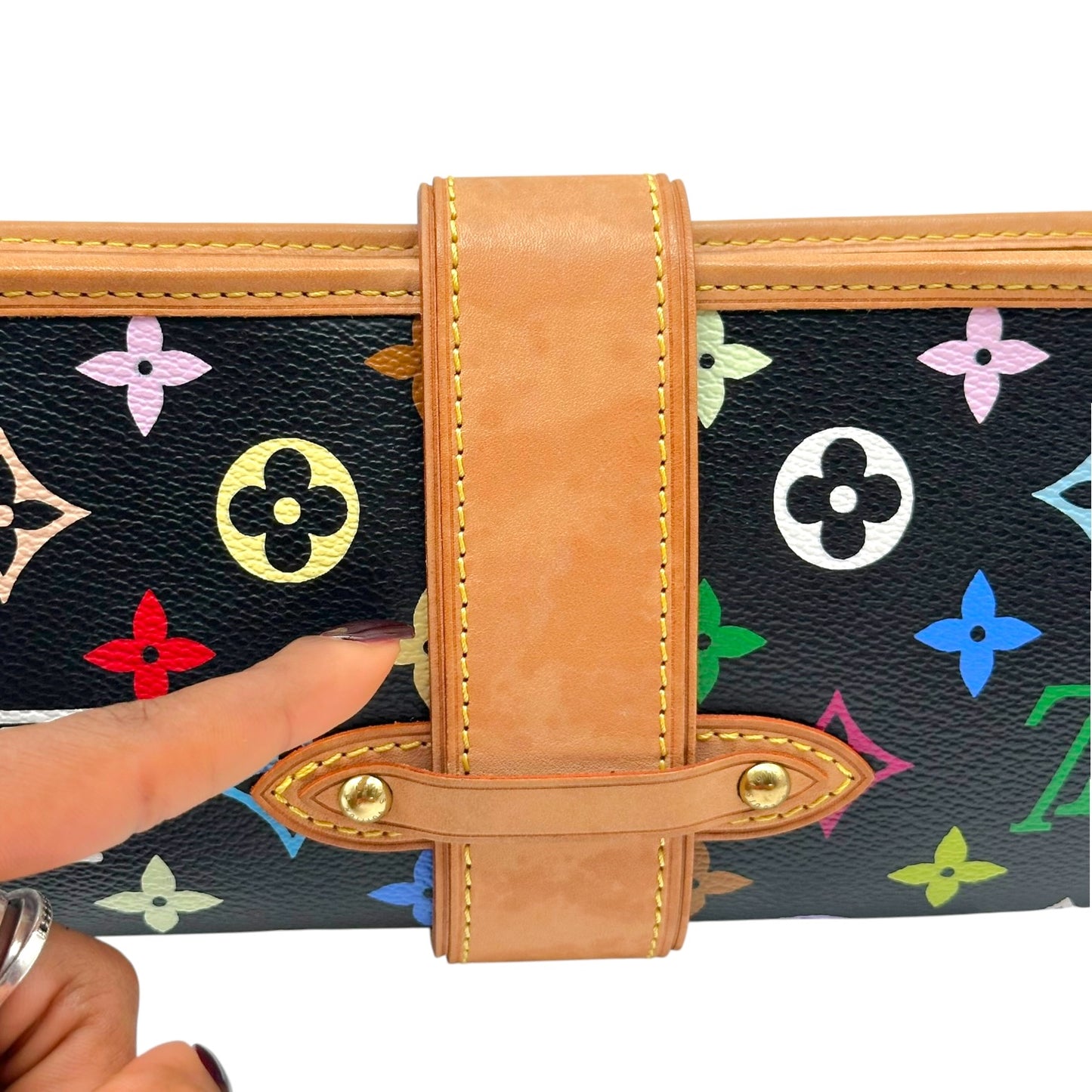 Louis Vuitton Black Multicolor Murakami Monogram Shirley Pochette Bag