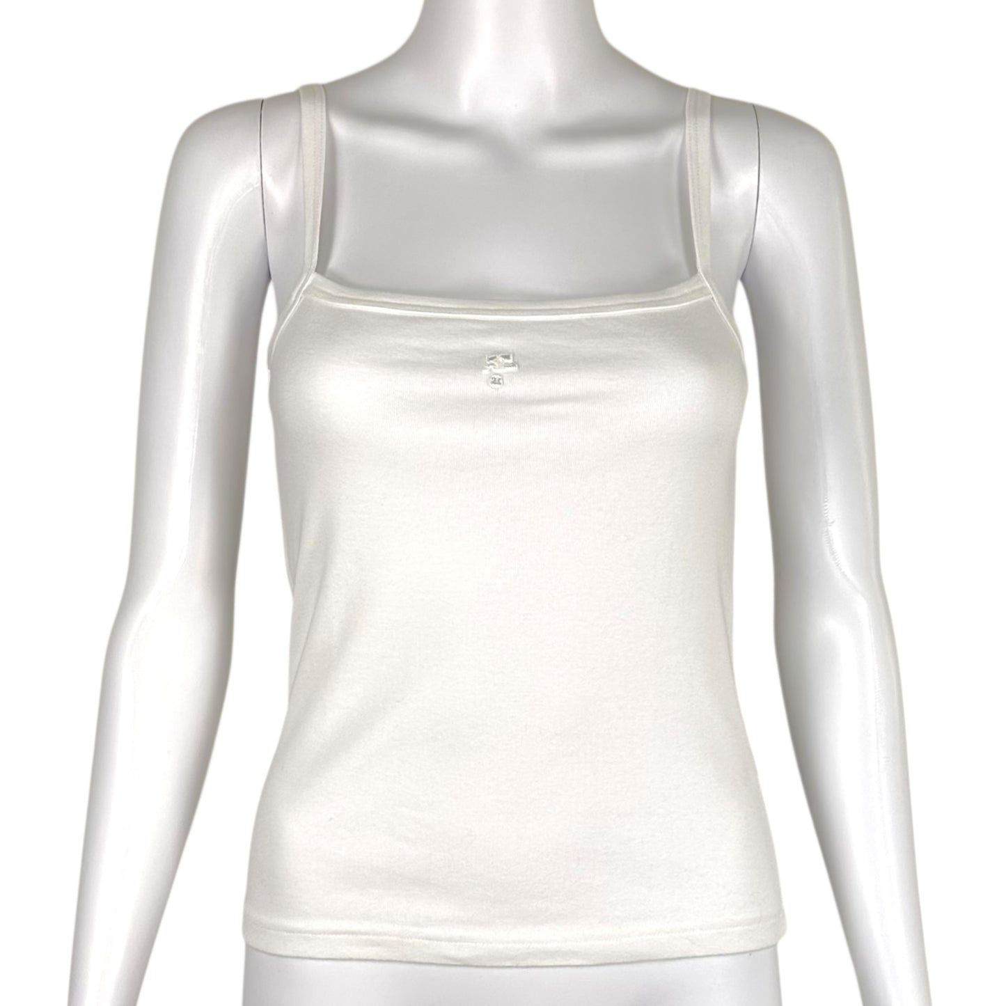 Courreges White Straight Neckline Tank