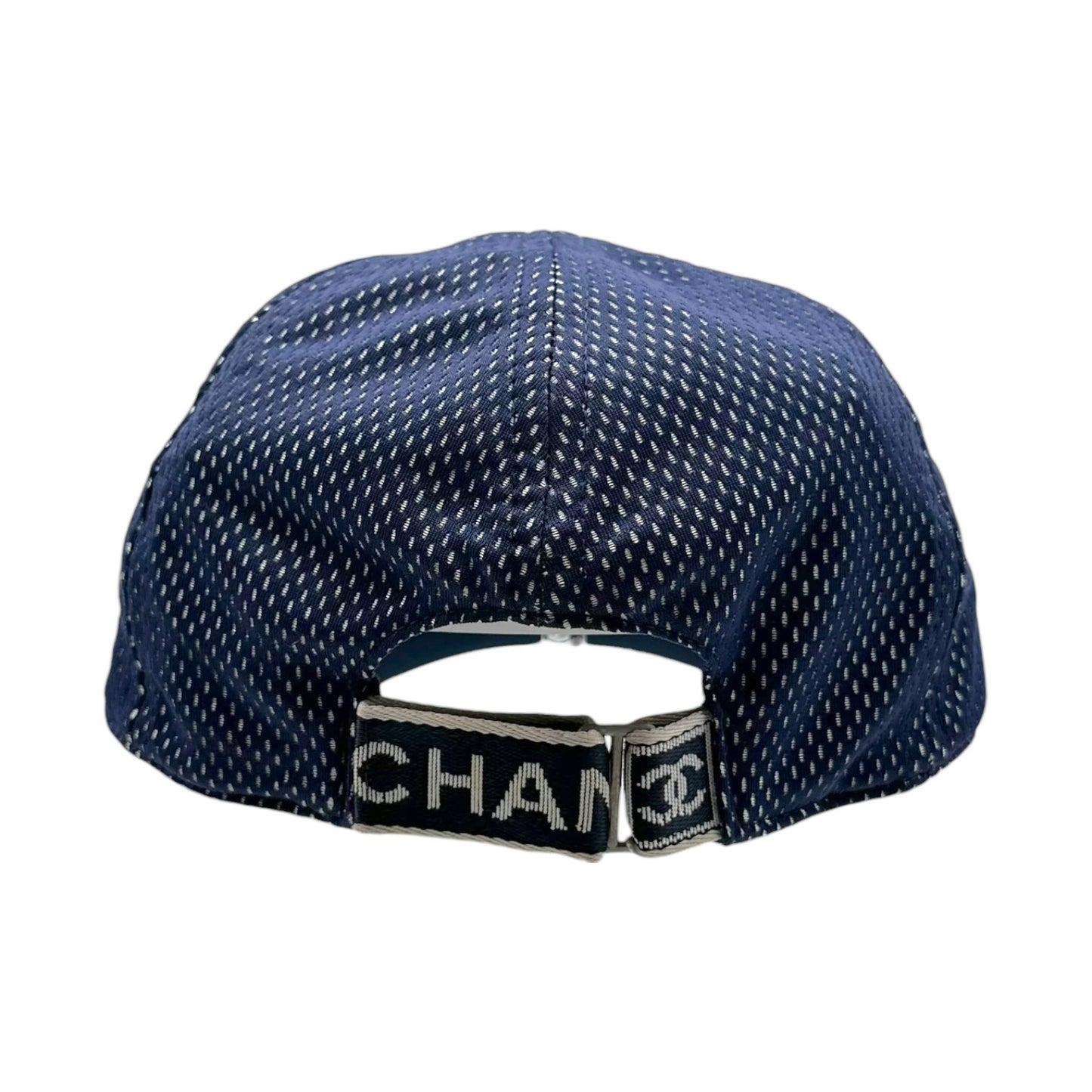 Chanel Sport Navy Blue Mesh Logo Baseball Cap