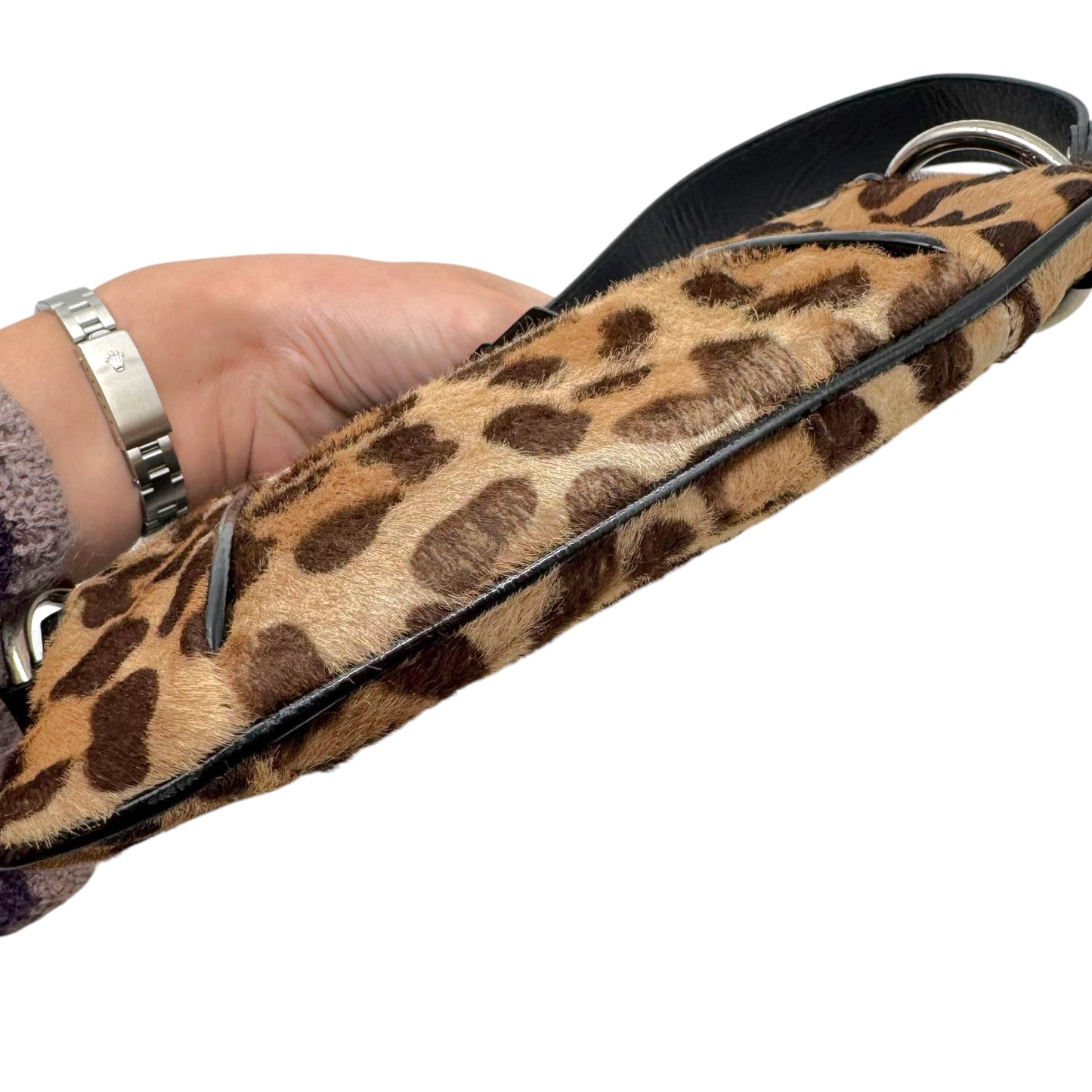 Dolce & Gabbana Leopard Print Ponyhair Mini Bag