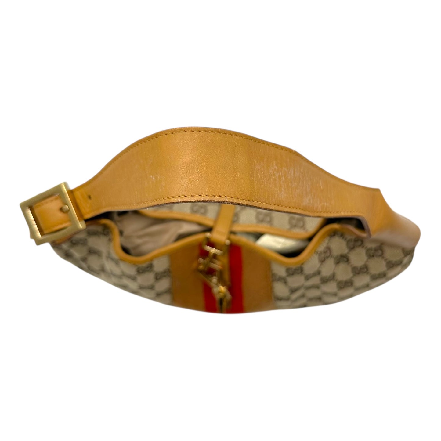 Gucci Tan Monogram Stripe Jackie Bag