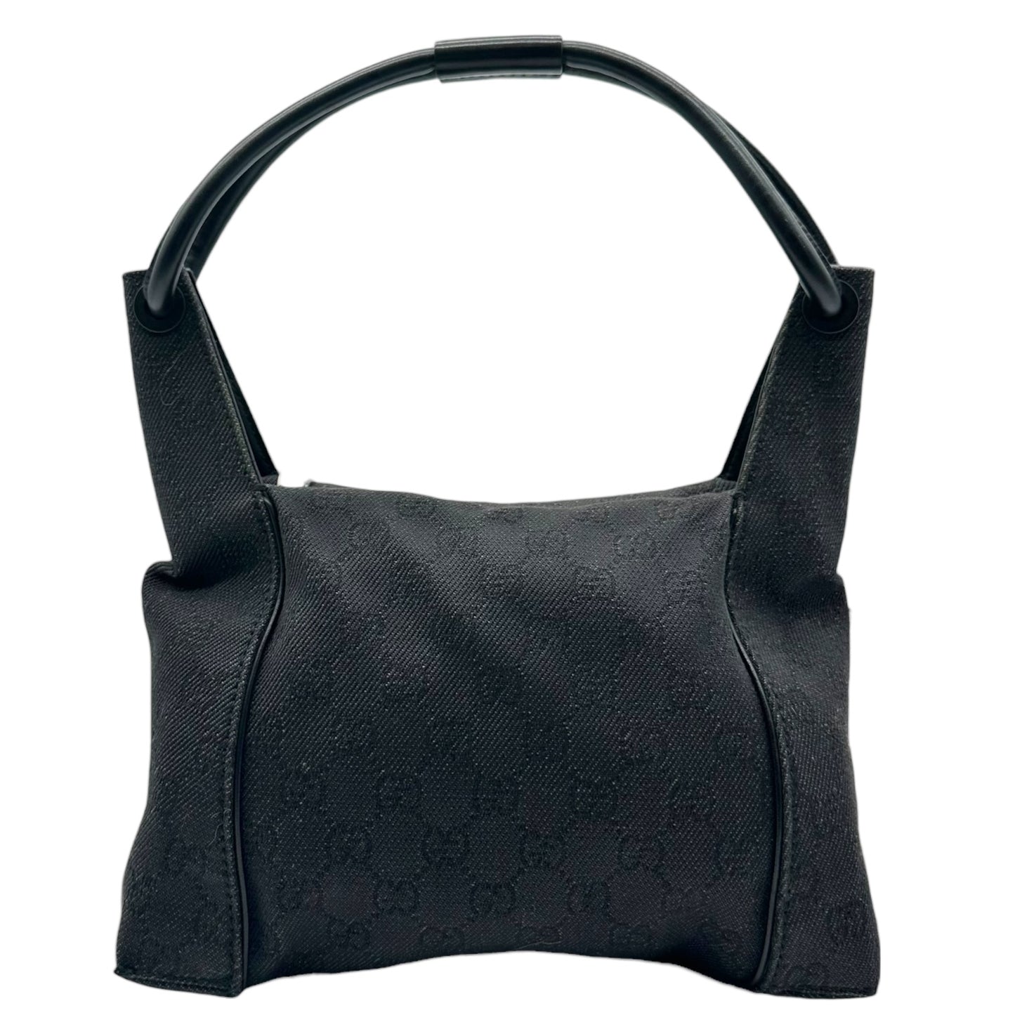 Gucci Gray Denim Monogram Mini Hobo Bag