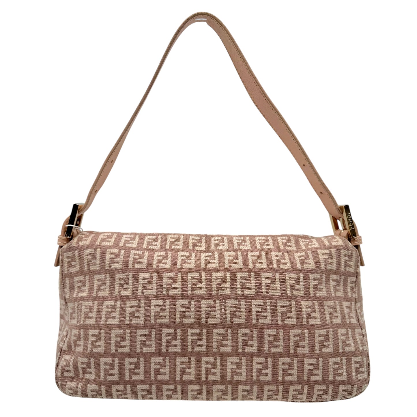 Fendi Pink Zucchino Monogram Fold-Over Baguette Bag - Outfit Repeater