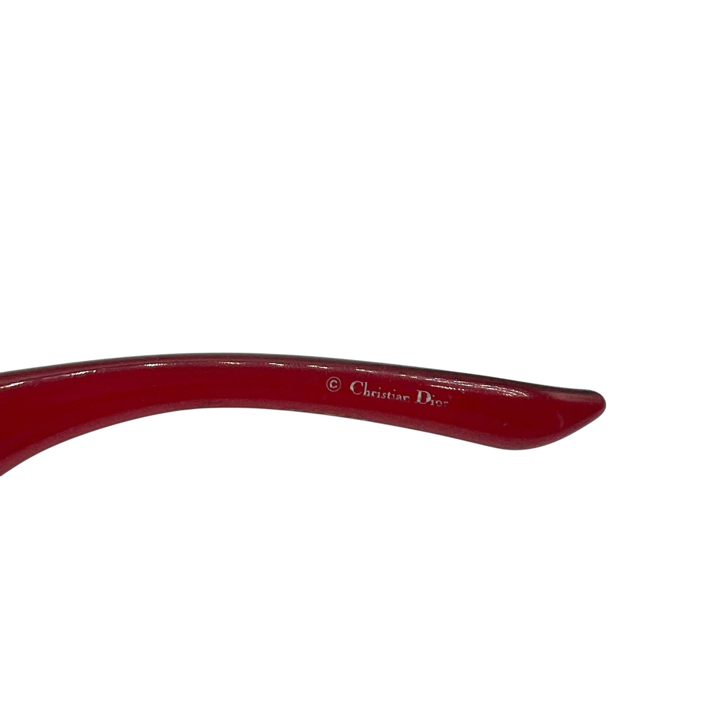 Christian Dior DiorStarShineRed Star Logo Arm Rectangle Sunglasses w/ Case