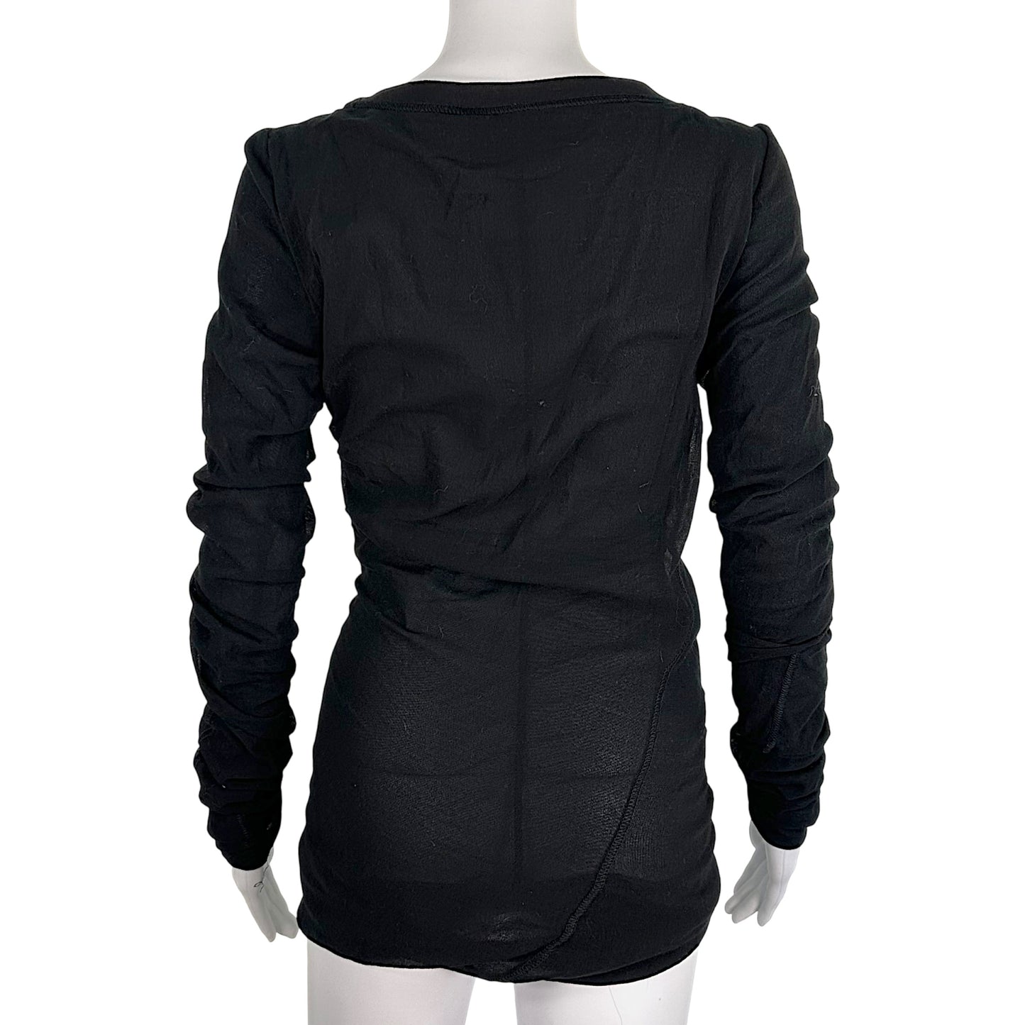 Dolce & Gabbana Black Longsleeve Blouse With Hook And Eye