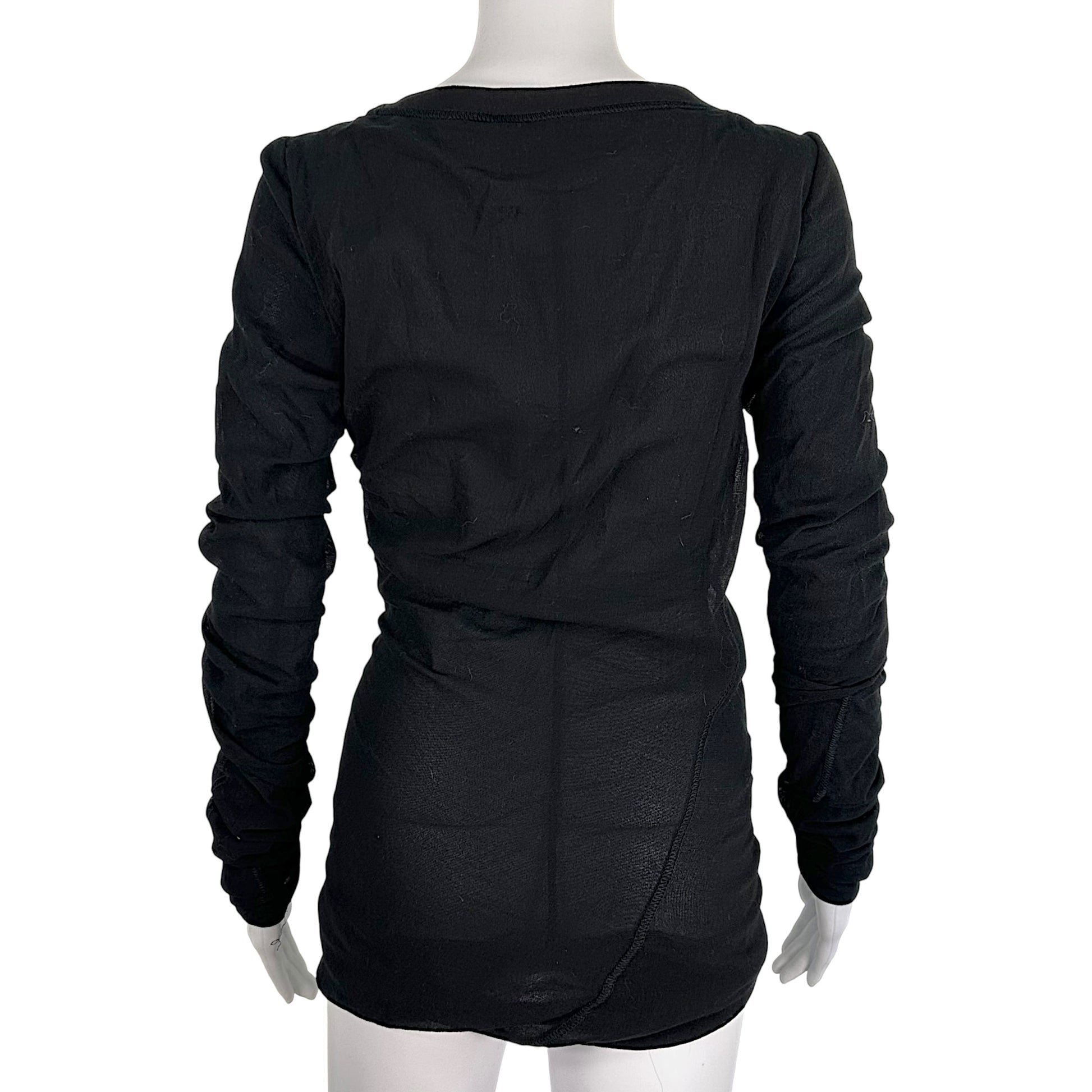 Dolce & Gabbana Black Longsleeve Blouse With Hook And Eye