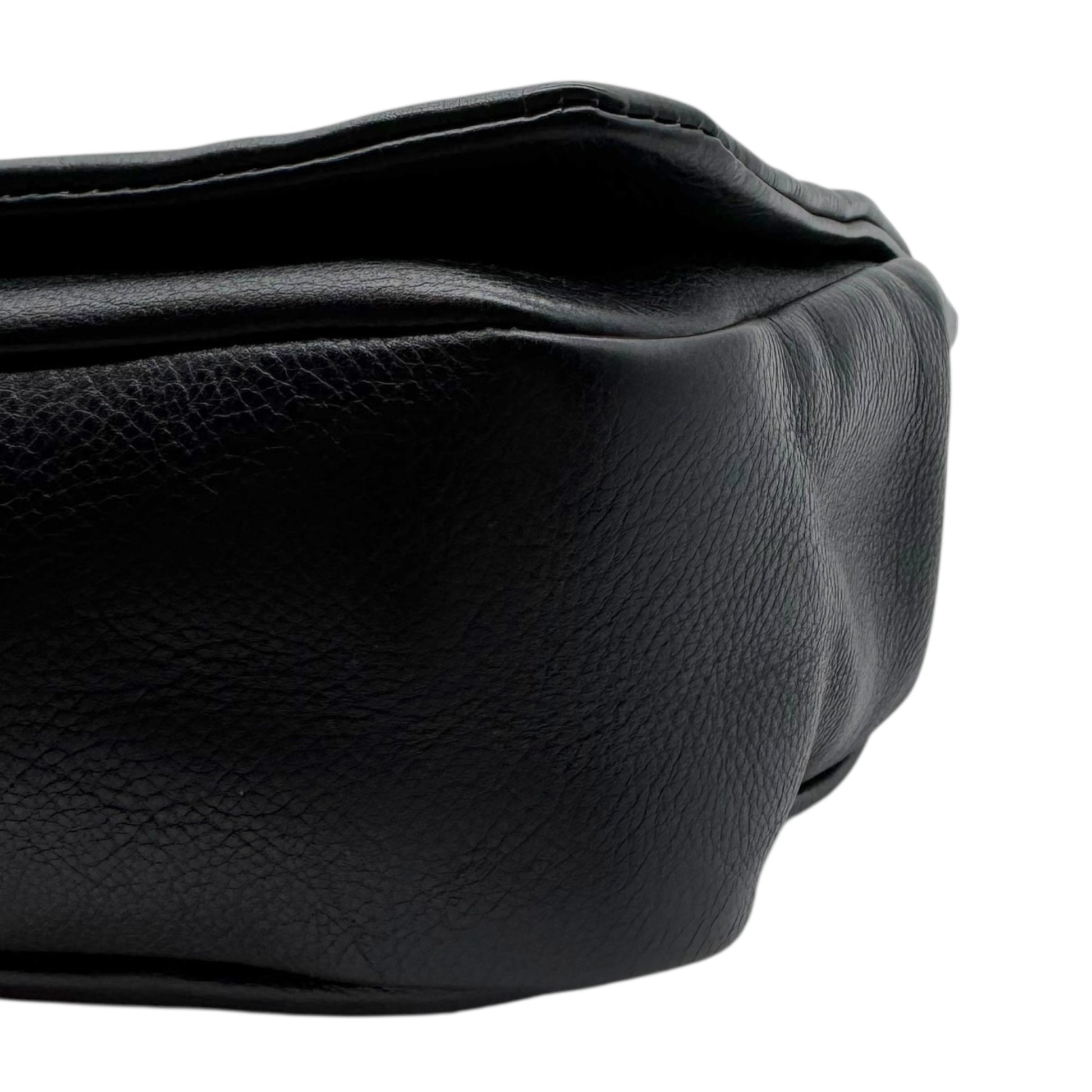 Chanel Black Lambskin CC Studded Logo East West Shoulder Bag 2008-09 - Outfit Repeater