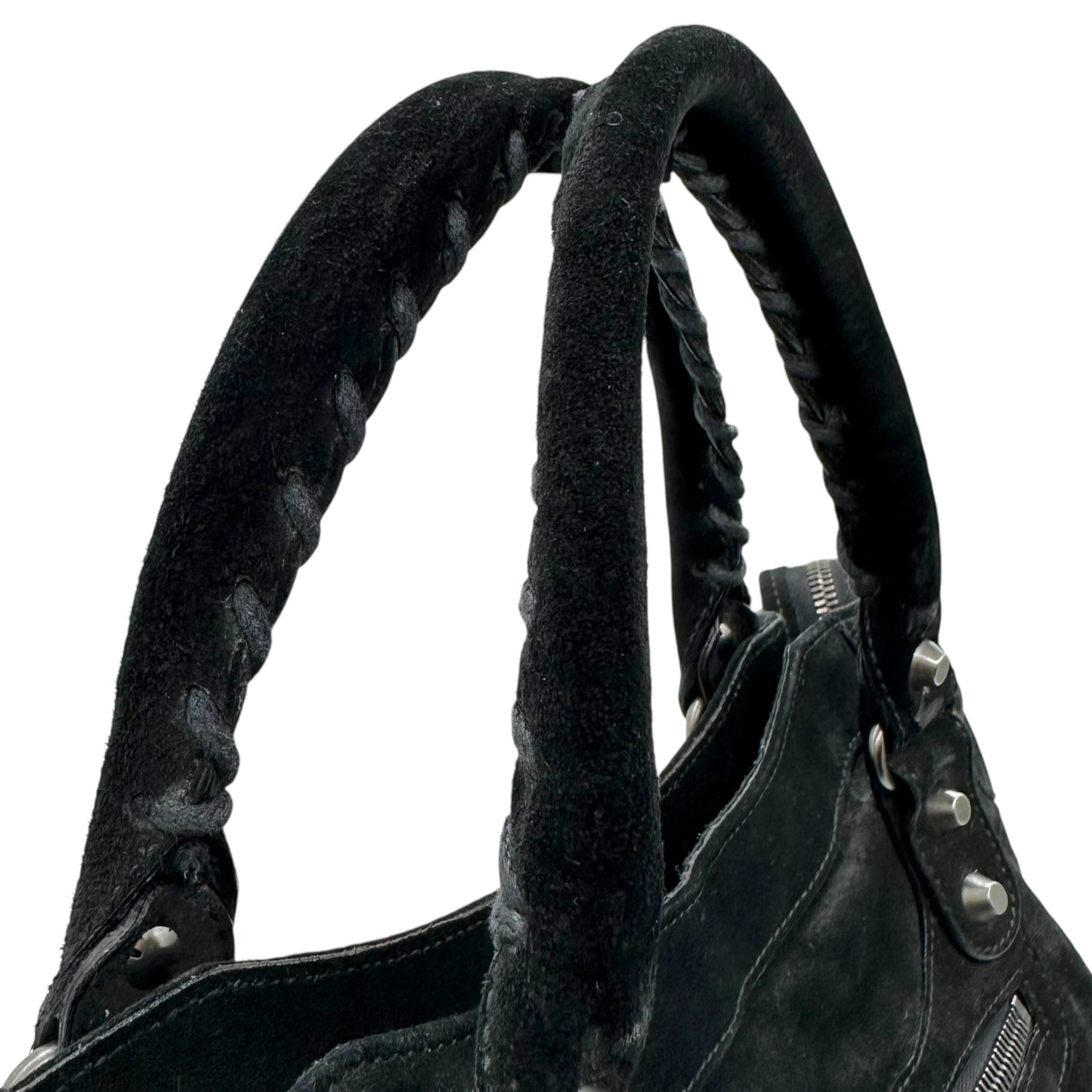 Balenciaga Black Suede Giant City Bag