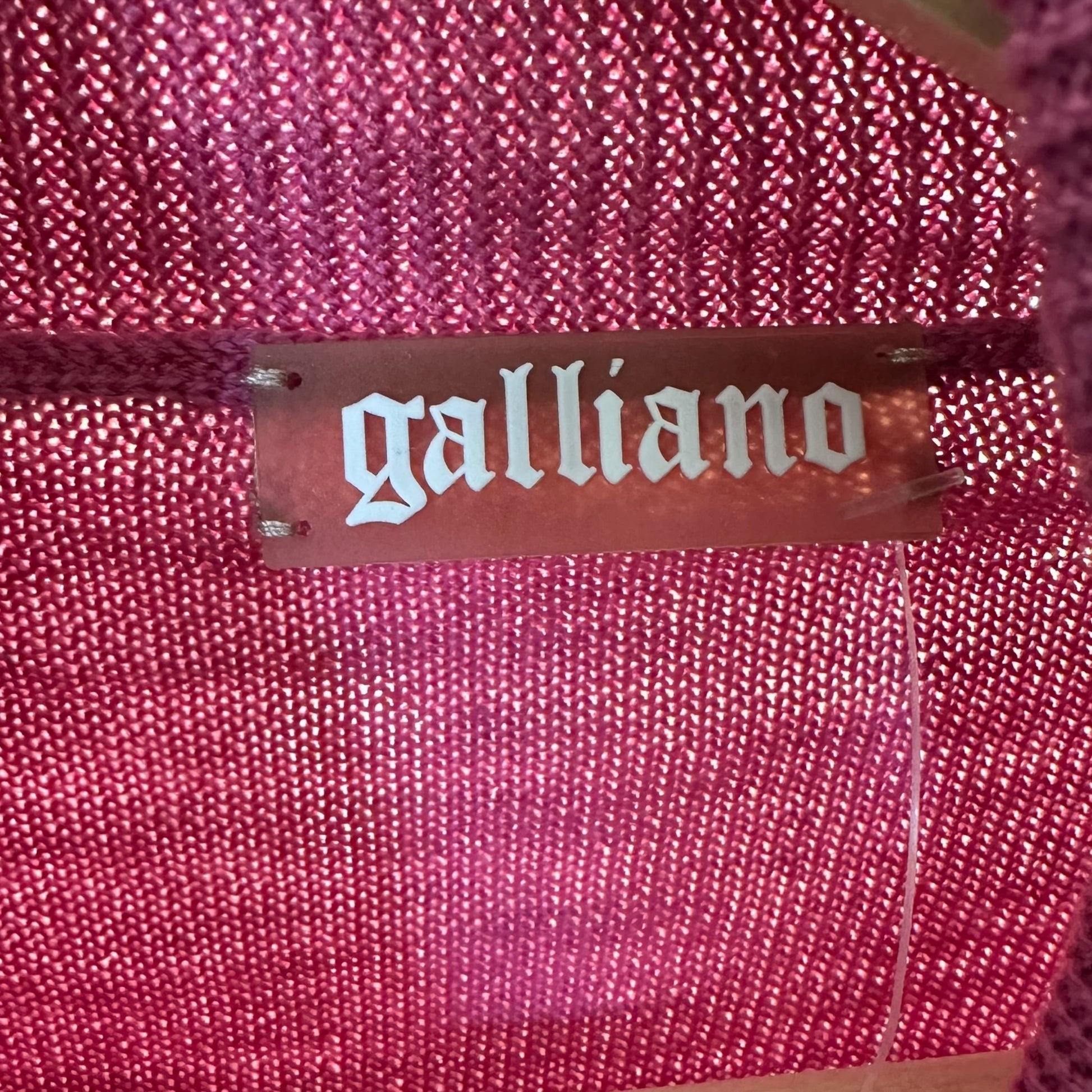 Galliano Purple Sequin G Logo Wool Turtleneck Sweater - Outfit Repeater