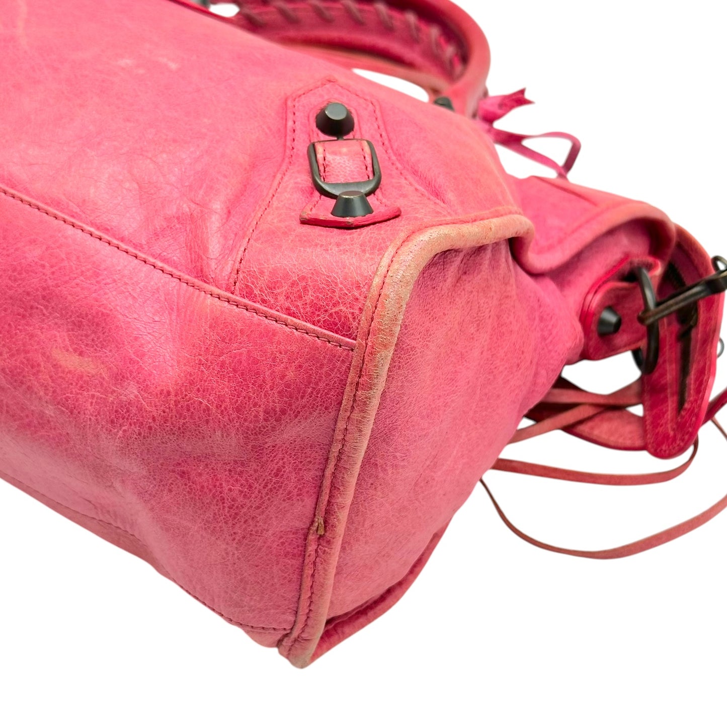 Balenciaga Hot Pink Leather City 2-Way Bag