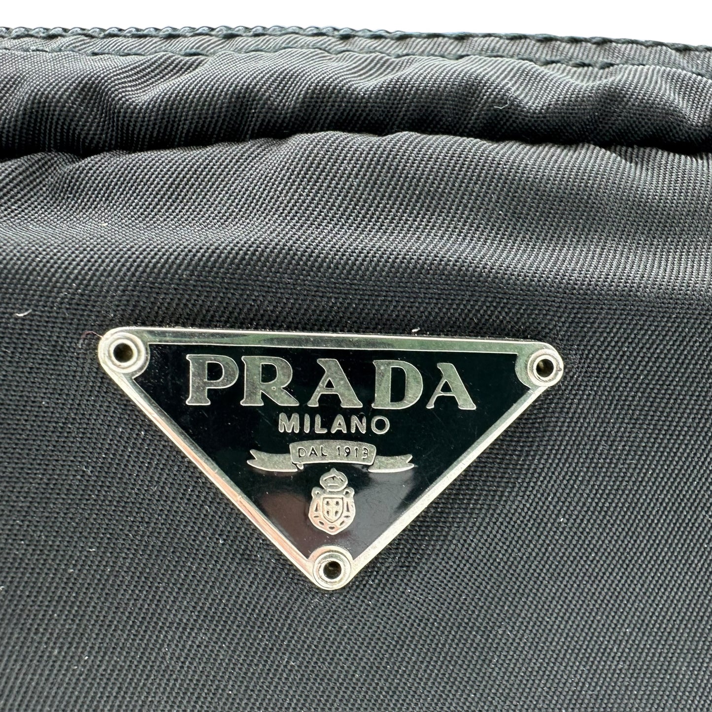 Prada Small Black Nylon Cosmetic Bag