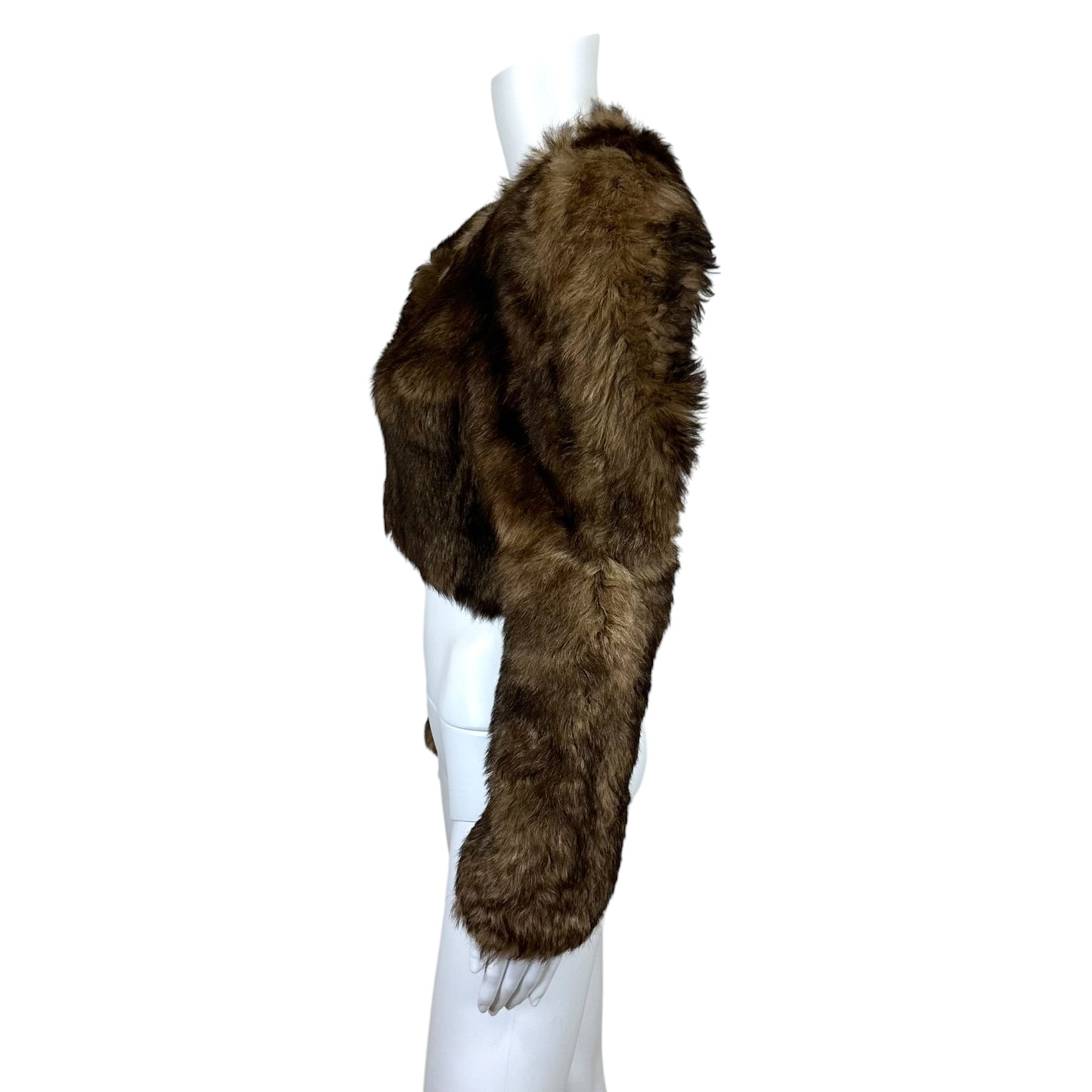 Ralph Lauren Purple Label Brown Shearling Cropped Fur Coat
