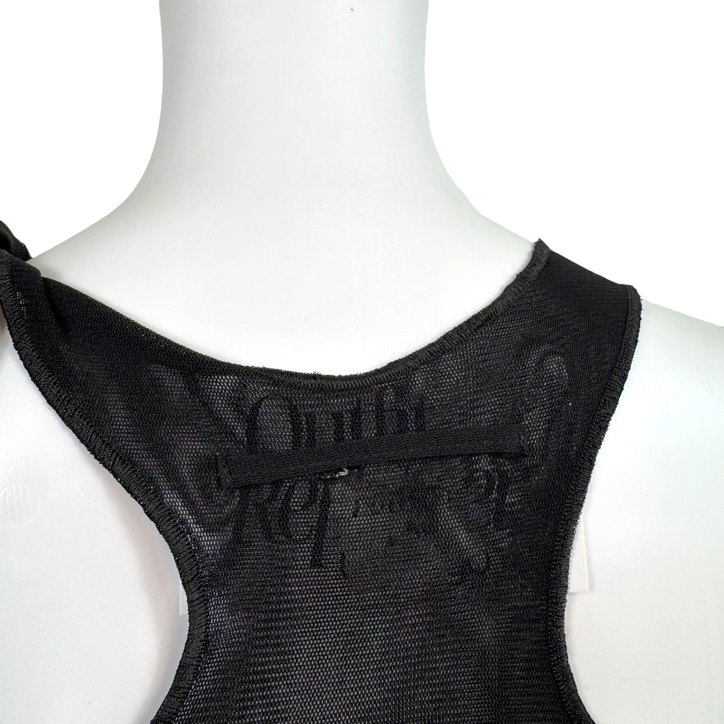 Jean Paul Gaultier Black Mesh Open Back Midi Dress