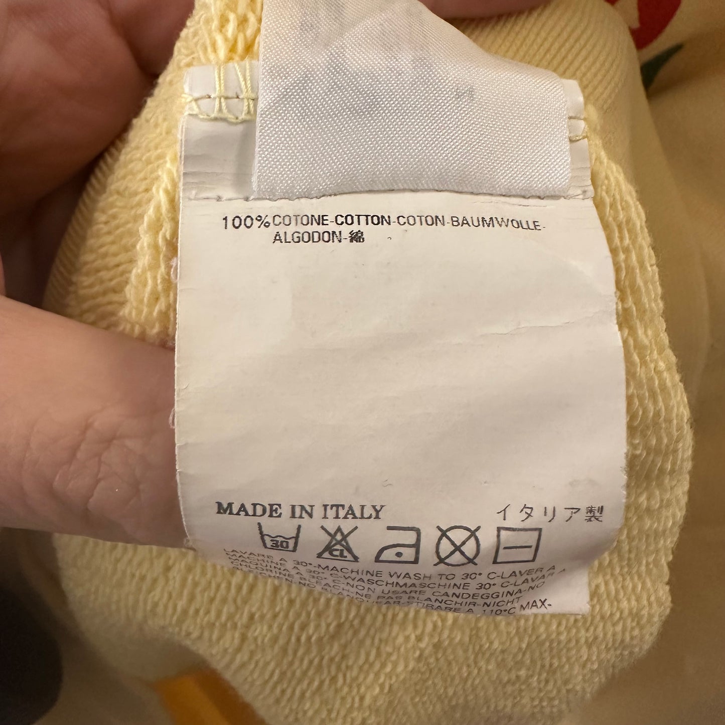 Dsquared2 Pale Yellow Street Sign Graphic Hoodie NEW