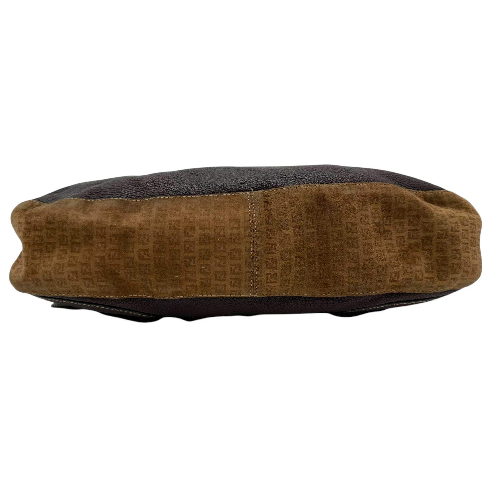 Fendi Brown Leather & Suede Shoulder Bag - Outfit Repeater