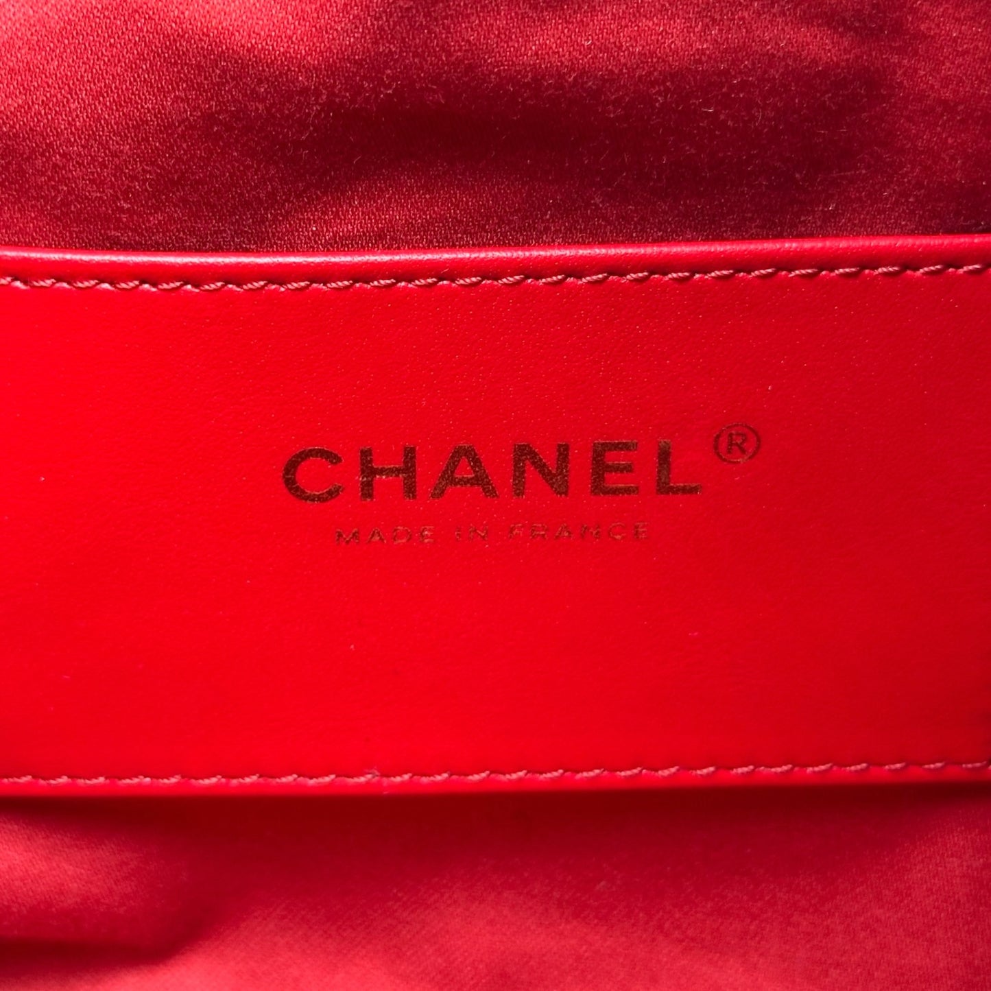 Chanel Red Caviar Leather Hobo Shoulder Bag