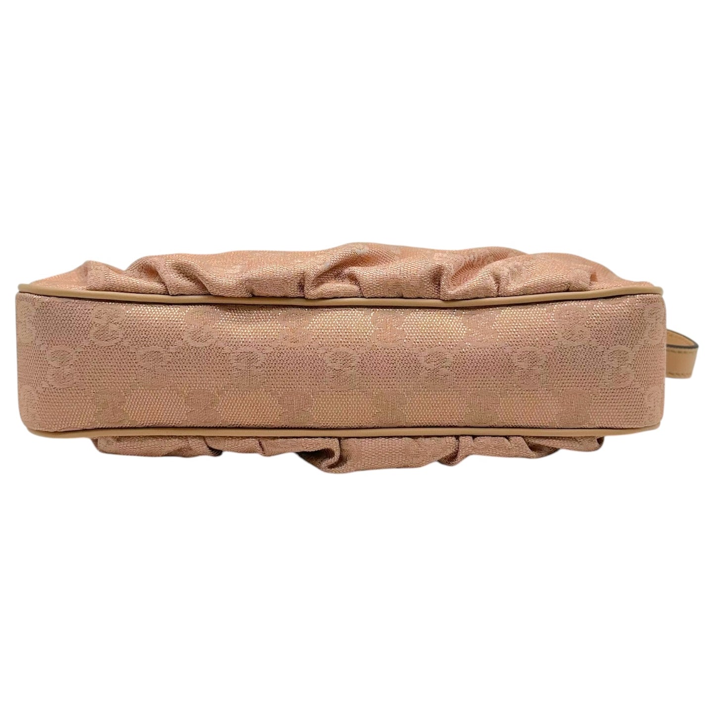 Gucci Light Pink Metallic Monogram Pochette Bag