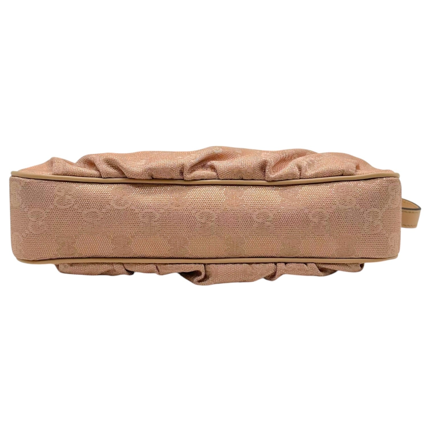 Gucci Light Pink Metallic Monogram Pochette Bag