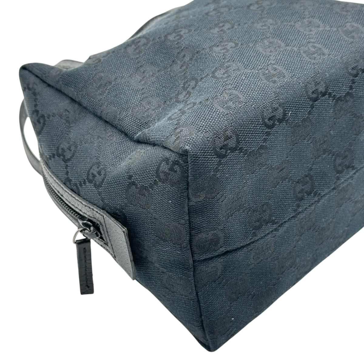Gucci Black Monogram Top Handle Pochette Bag